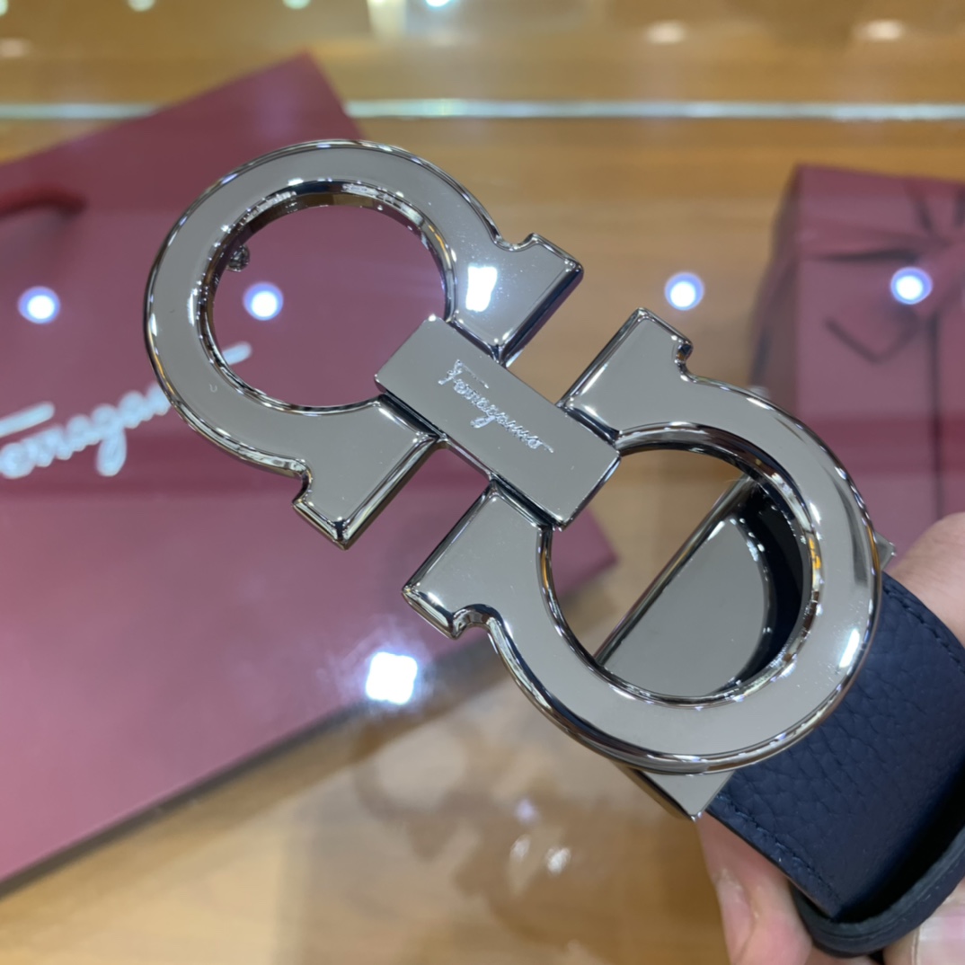 Salvatore Ferragamo Male Leather Belt Cow Leather 35mm