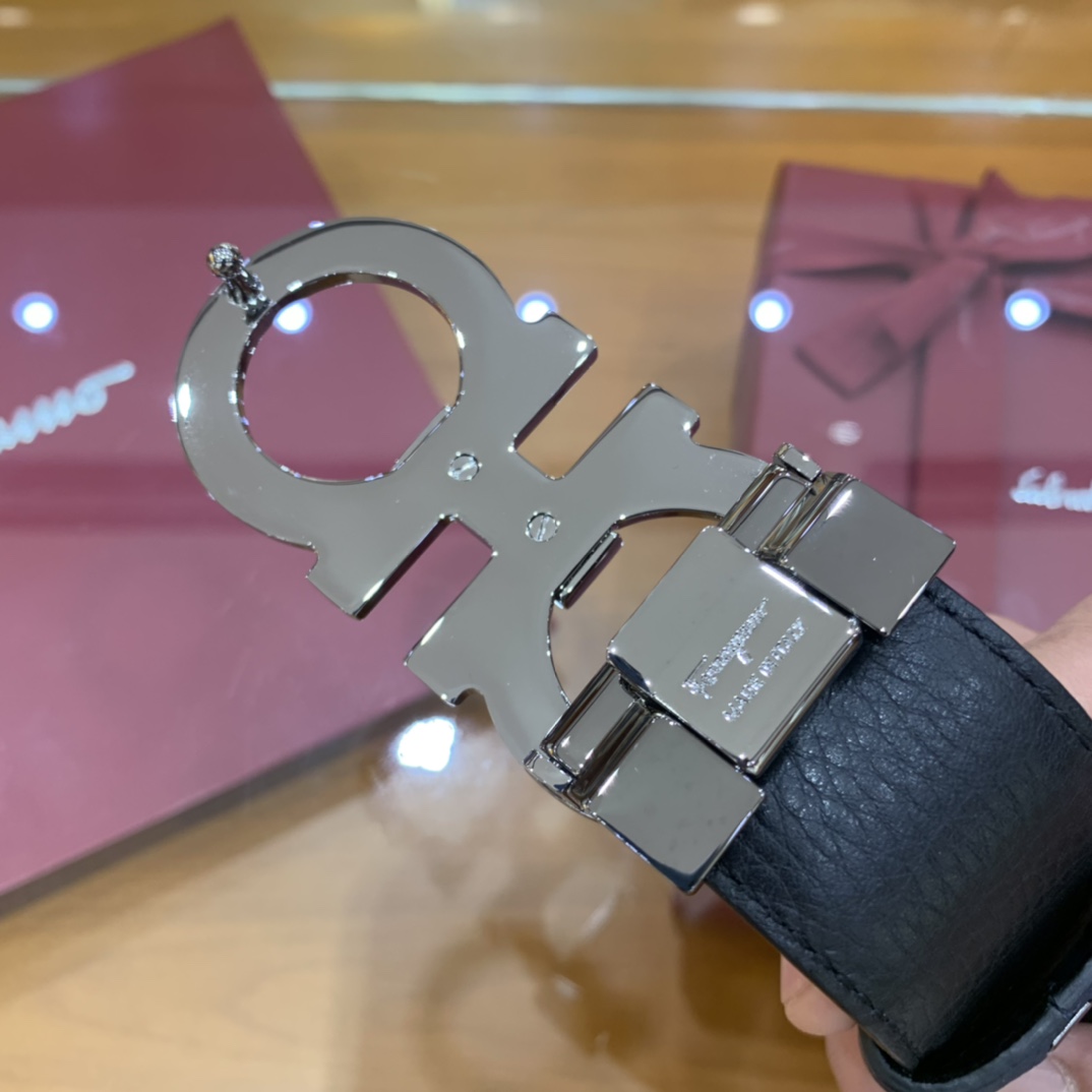 Salvatore Ferragamo Male Leather Belt Cow Leather 35mm