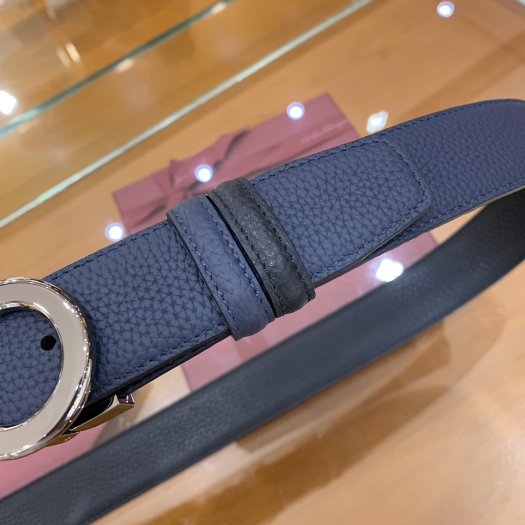 Salvatore Ferragamo Male Leather Belt Cow Leather 35mm