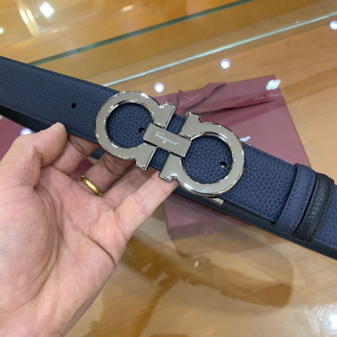 Salvatore Ferragamo Male Leather Belt Cow Leather 35mm