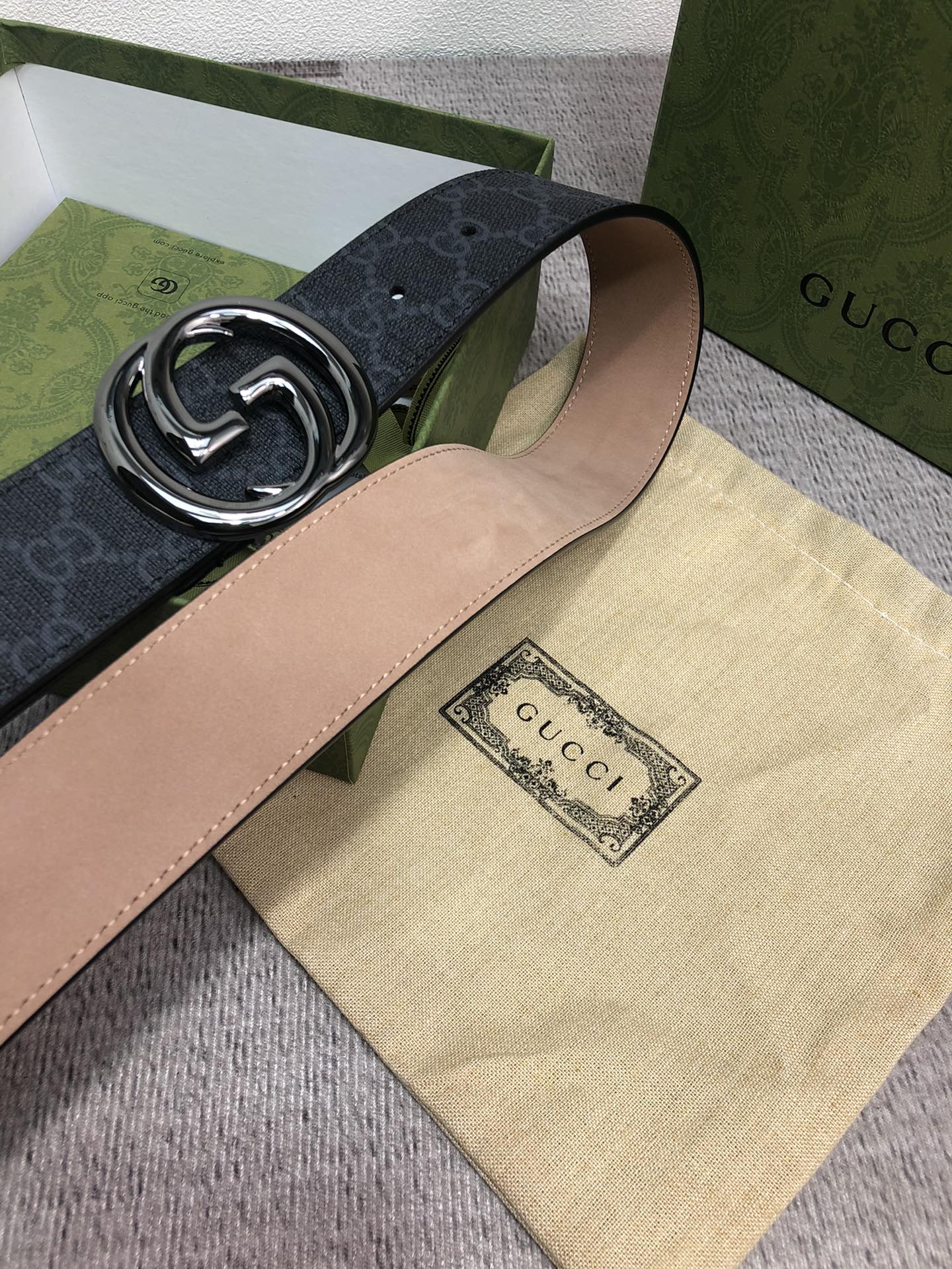 Gucci Male Leather Belt Top Grain Leather