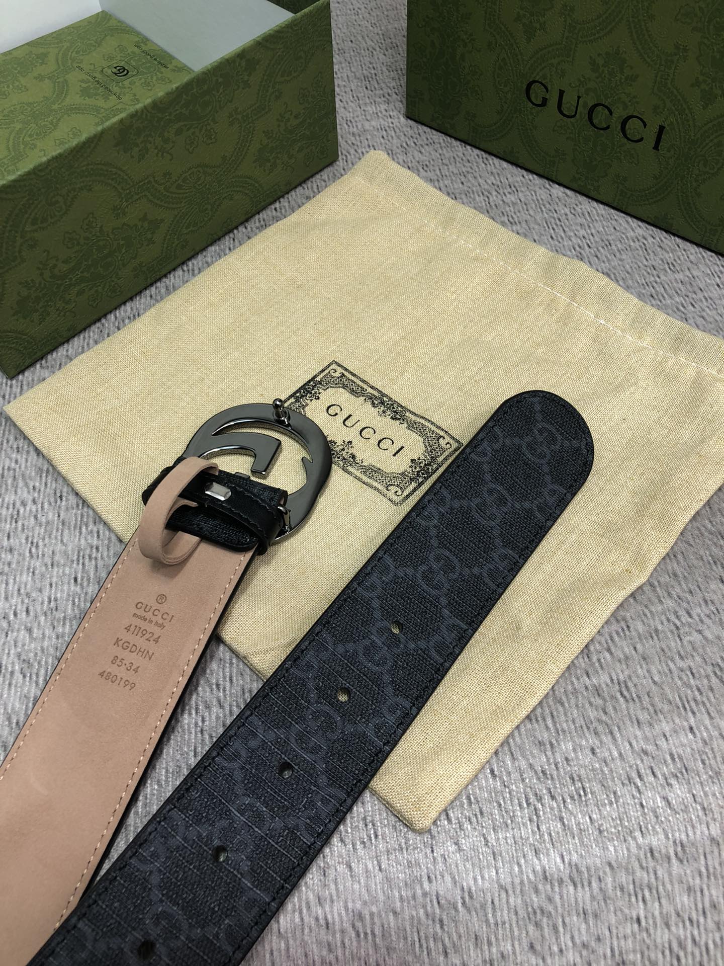 Gucci Male Leather Belt Top Grain Leather