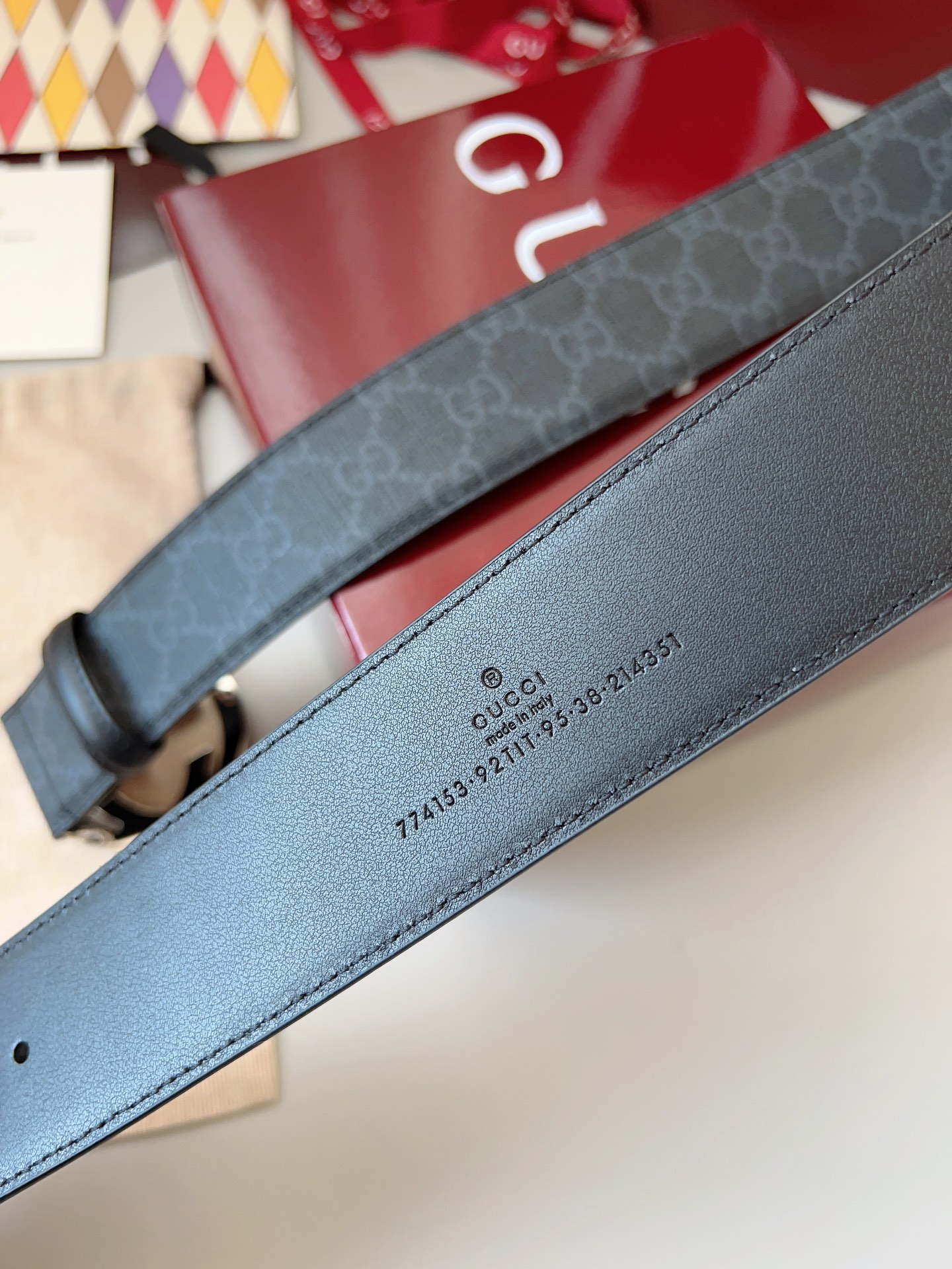 Gucci Basic Belt Canvas Black S-m