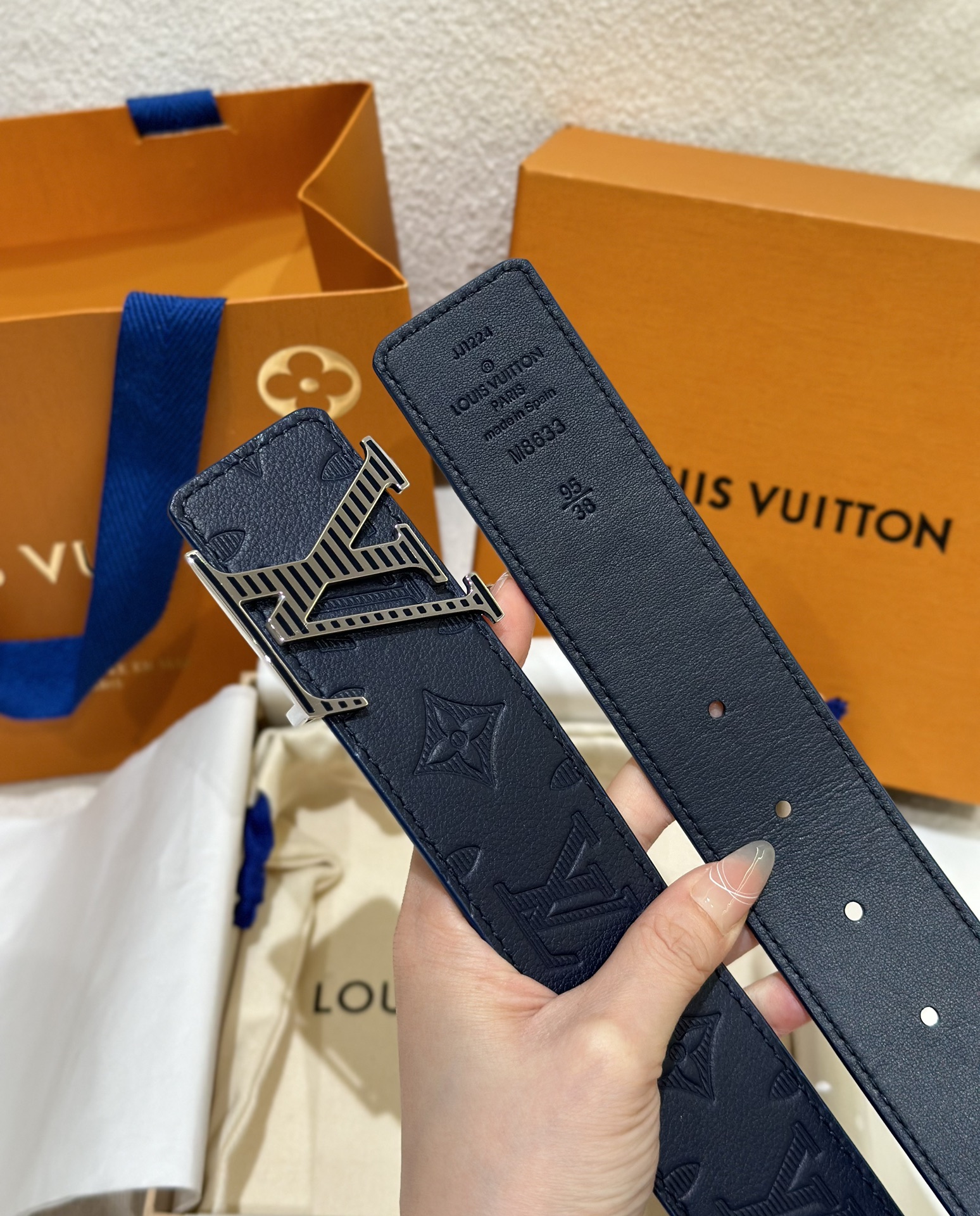 Louis Vuitton Basic Belt Cow Leather M-l