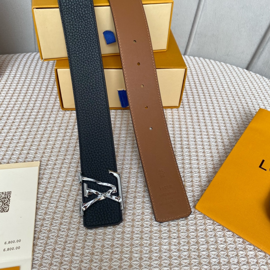 Louis Vuitton Basic Belt Cow Leather 40mm-l