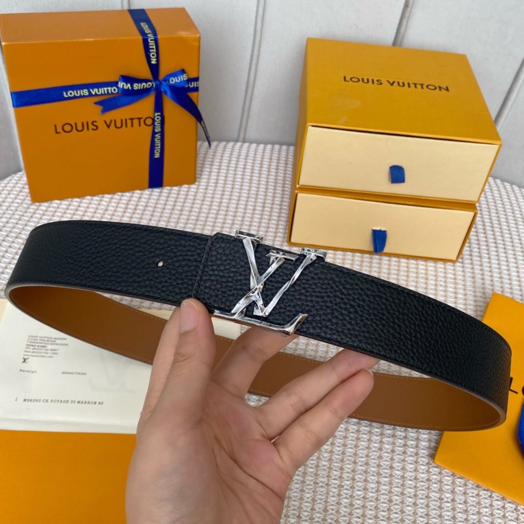 Louis Vuitton Basic Belt Cow Leather 40mm-l