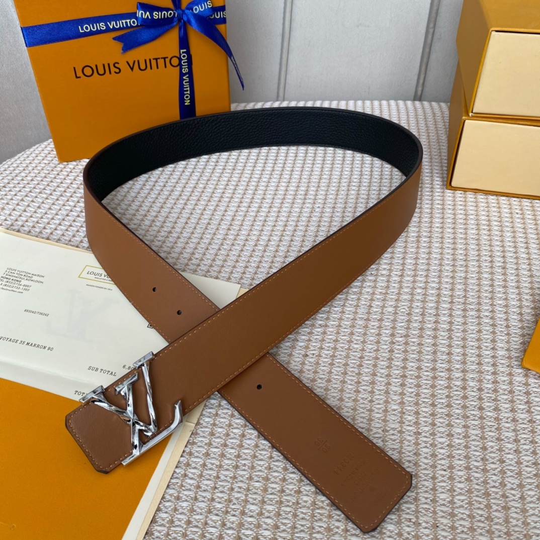 Louis Vuitton Basic Belt Cow Leather 40mm-l