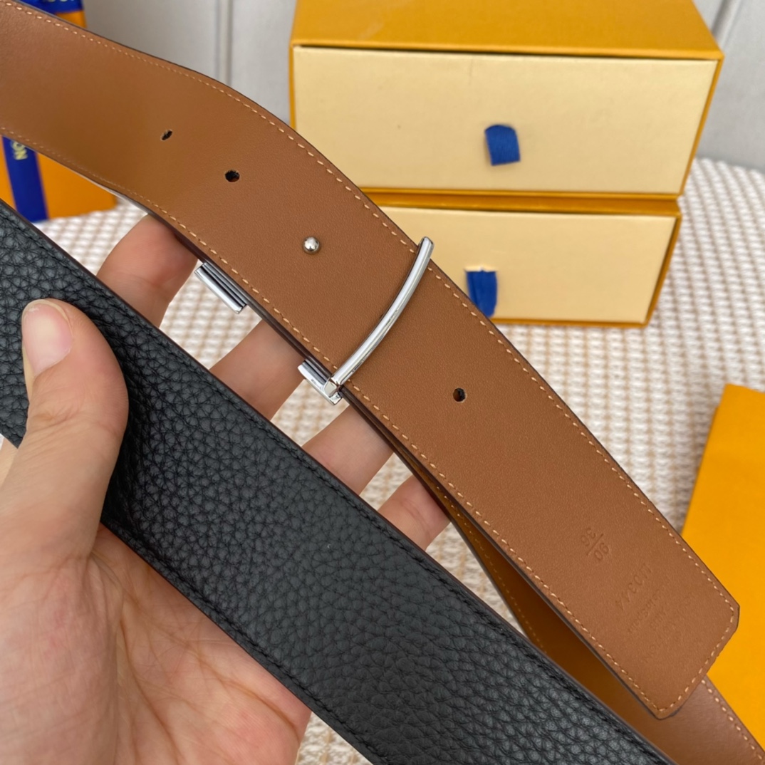 Louis Vuitton Basic Belt Cow Leather 40mm-l