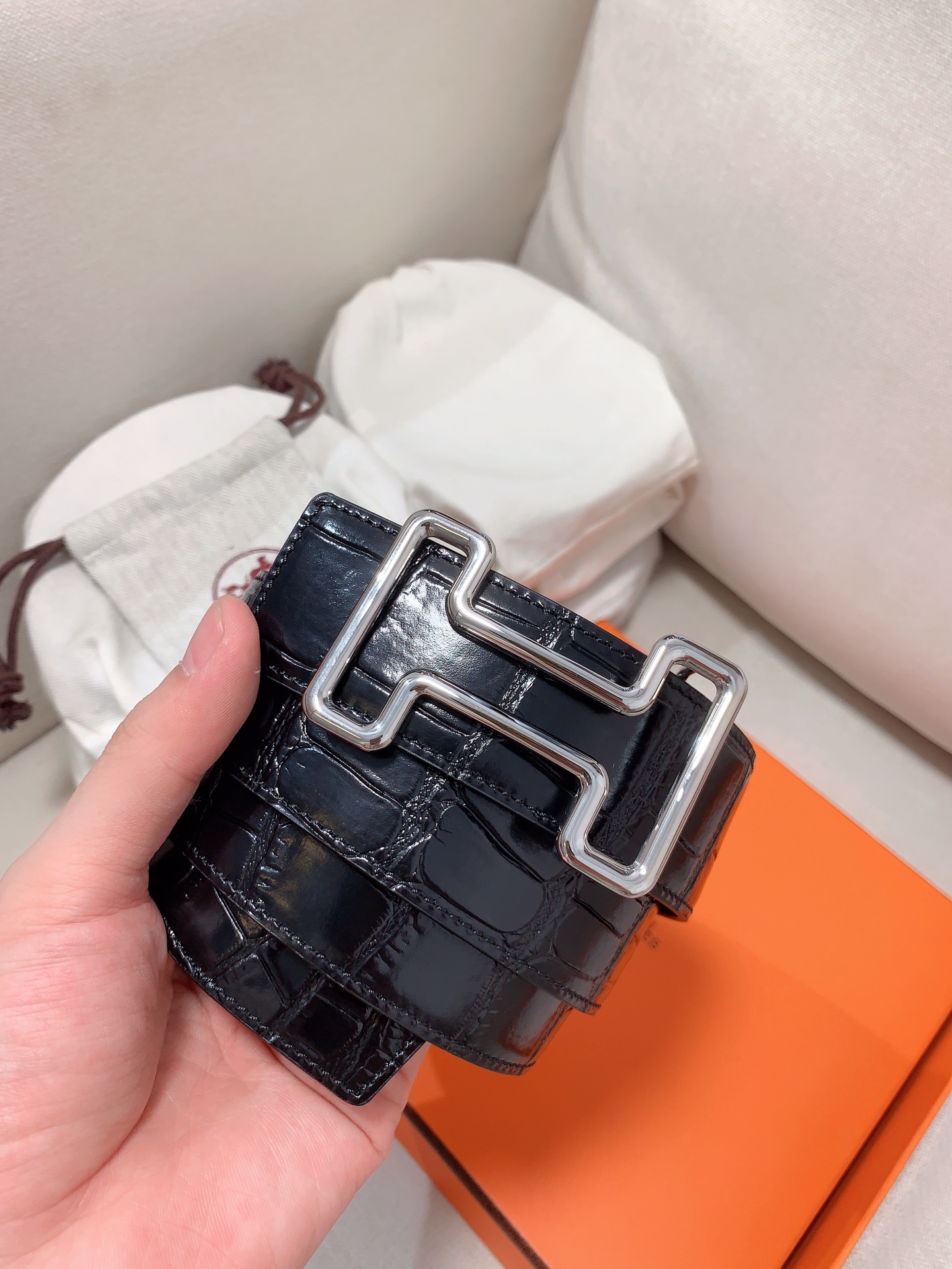 Hermès Leather Belt 38mm