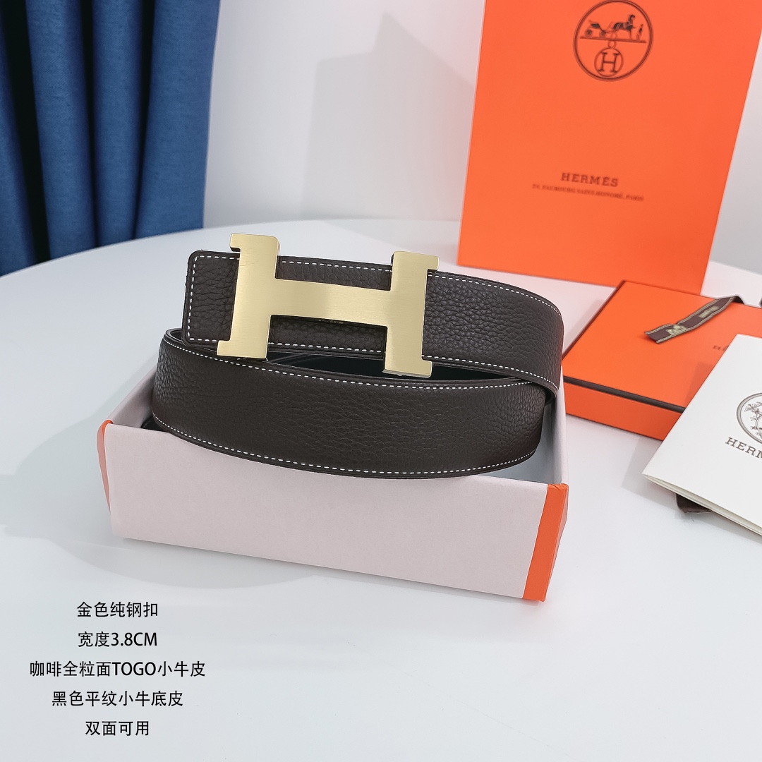 Hermès Basic Belt Cow Leather 38mm-s-m