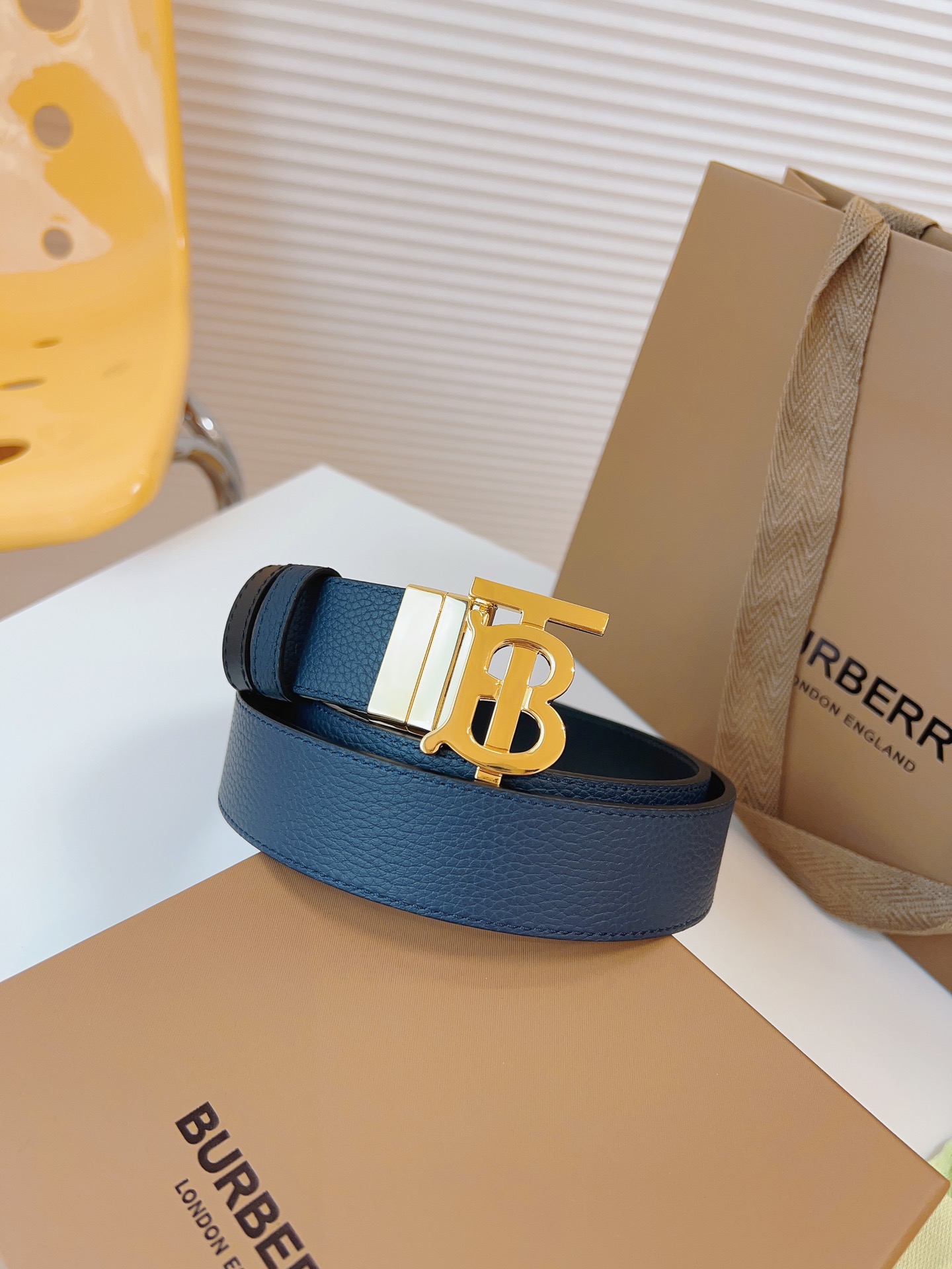 Burberry Basic Belt Top Grain Leather 34mm