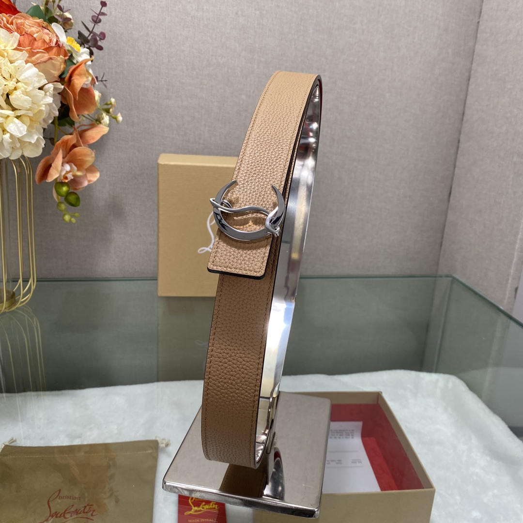 Christian Louboutin Male Basic Belt Cow Leather Black S-l