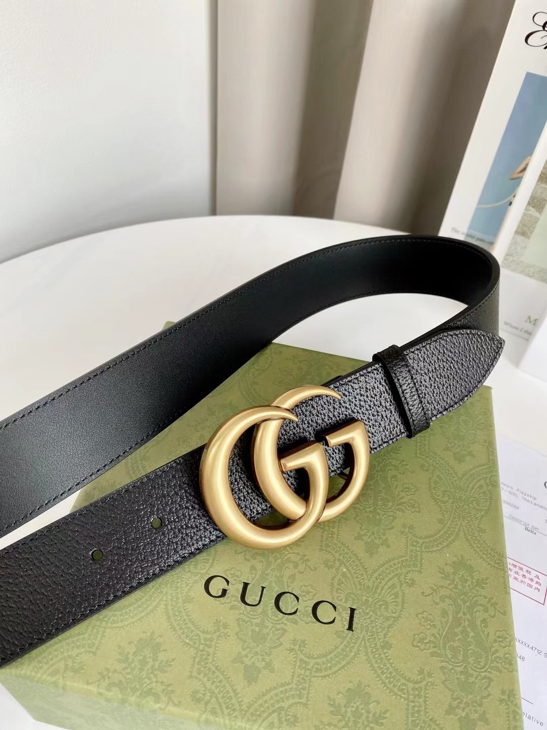 Gucci Leather Belt Top Grain Leather M