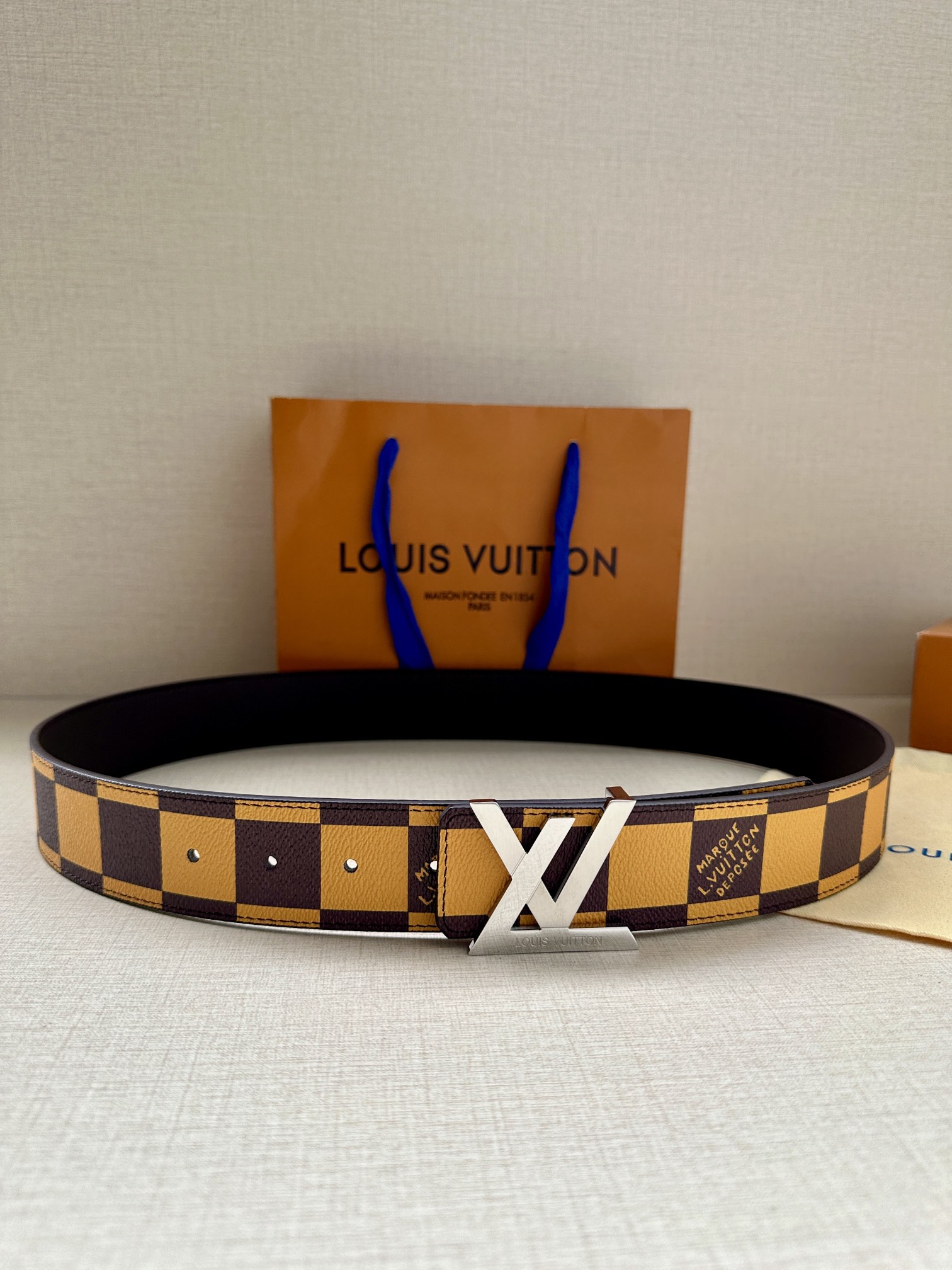 Louis Vuitton Male Basic Belt Cow Leather S-m-l