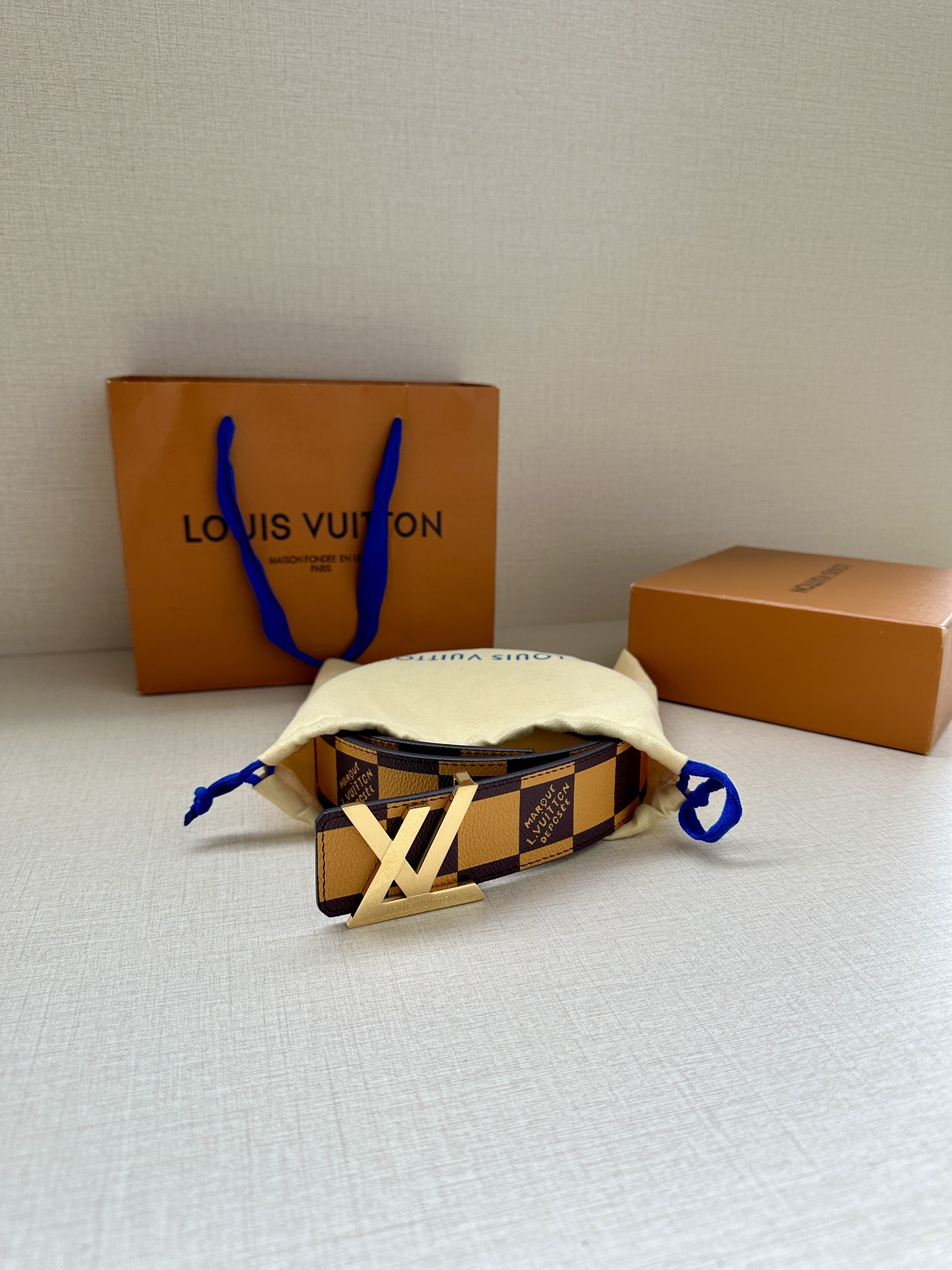 Louis Vuitton Male Basic Belt Cow Leather S-m-l