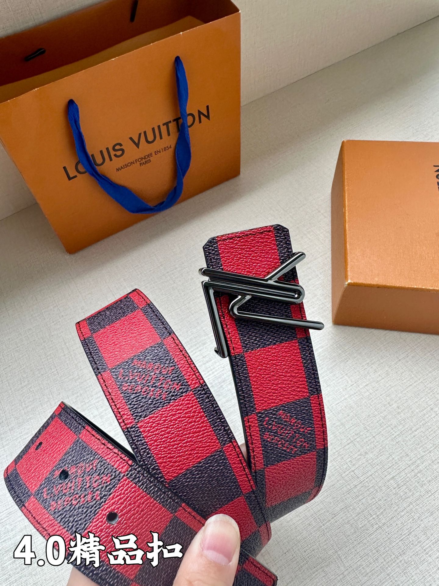 Louis Vuitton Male Basic Belt Cow Leather S-m-l