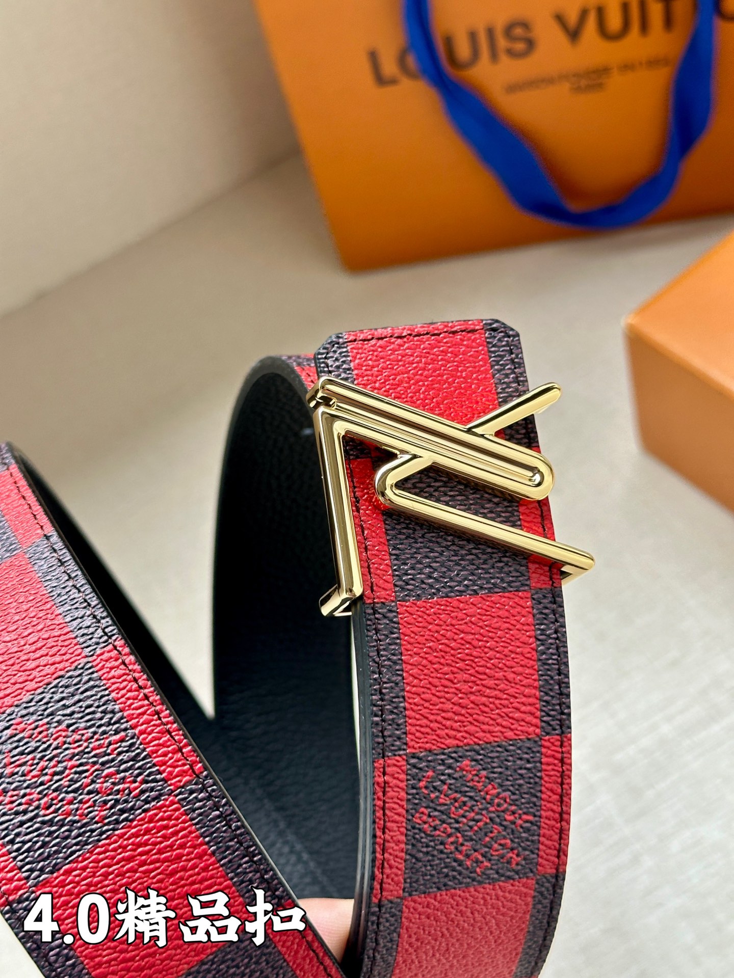 Louis Vuitton Male Basic Belt Cow Leather S-m-l