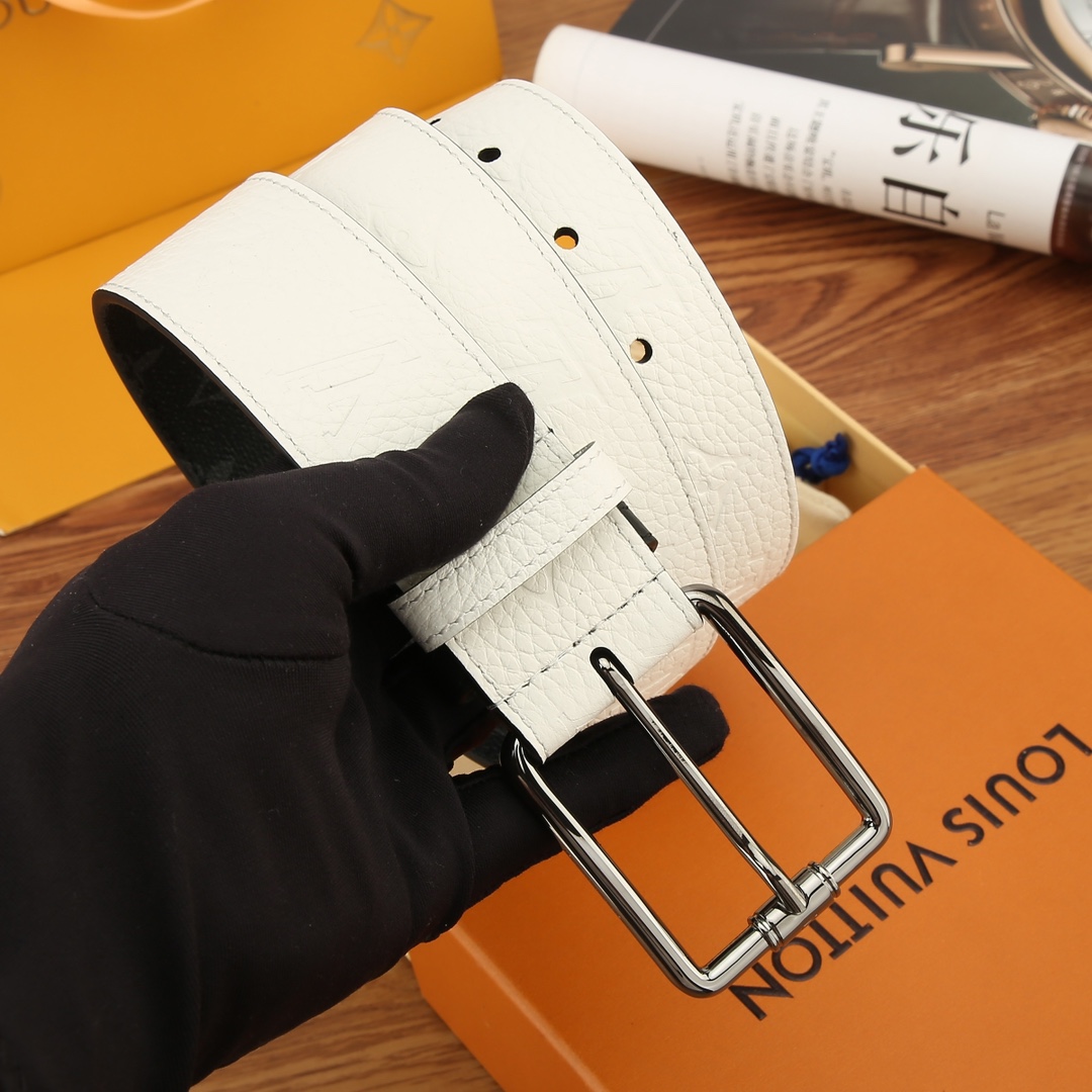 Basic Belt Cow Leather White