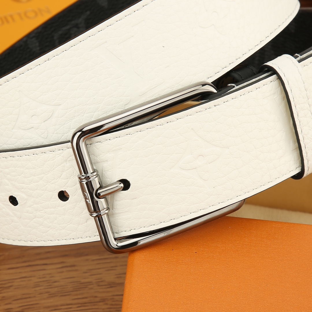 Basic Belt Cow Leather White