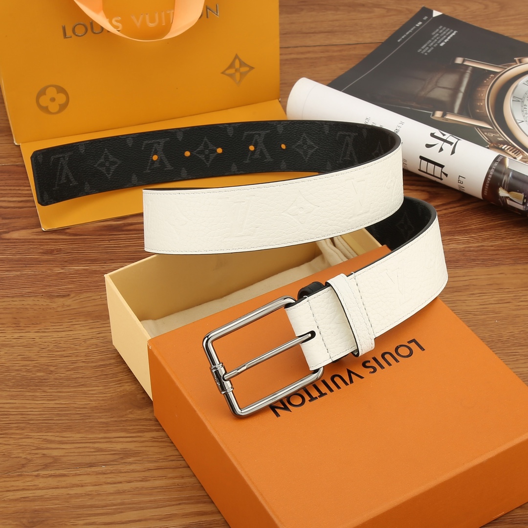 Basic Belt Cow Leather White