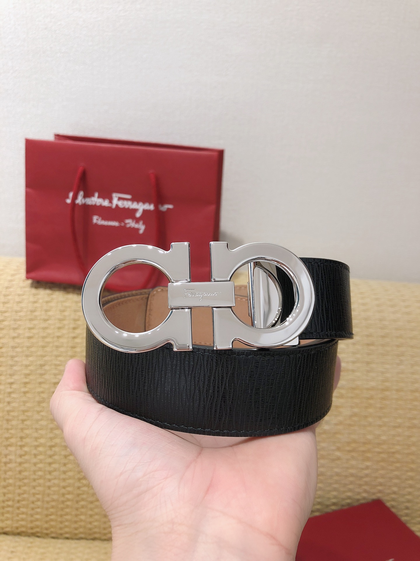 Salvatore Ferragamo Basic Belt Cow Leather M