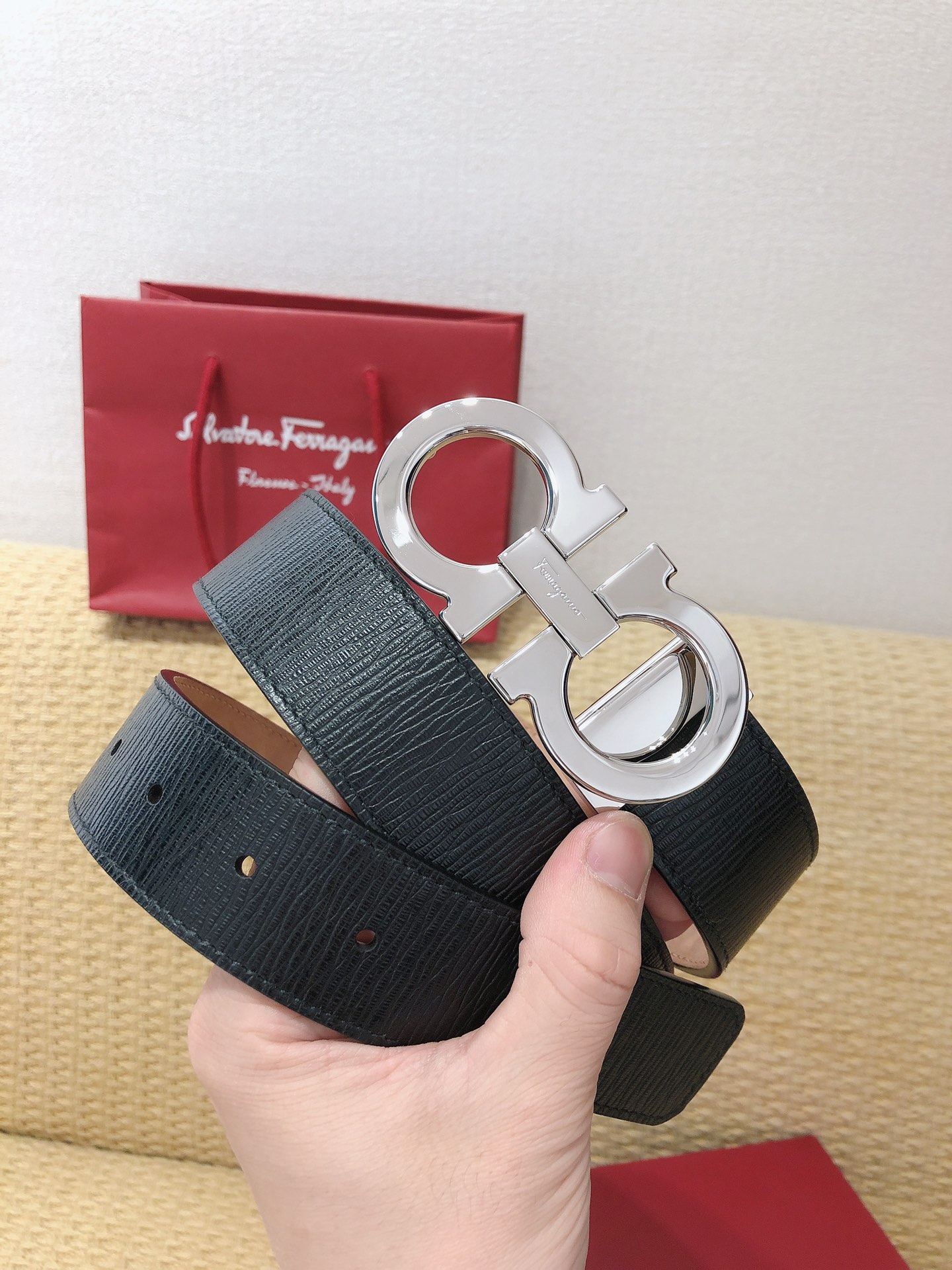 Salvatore Ferragamo Basic Belt Cow Leather M