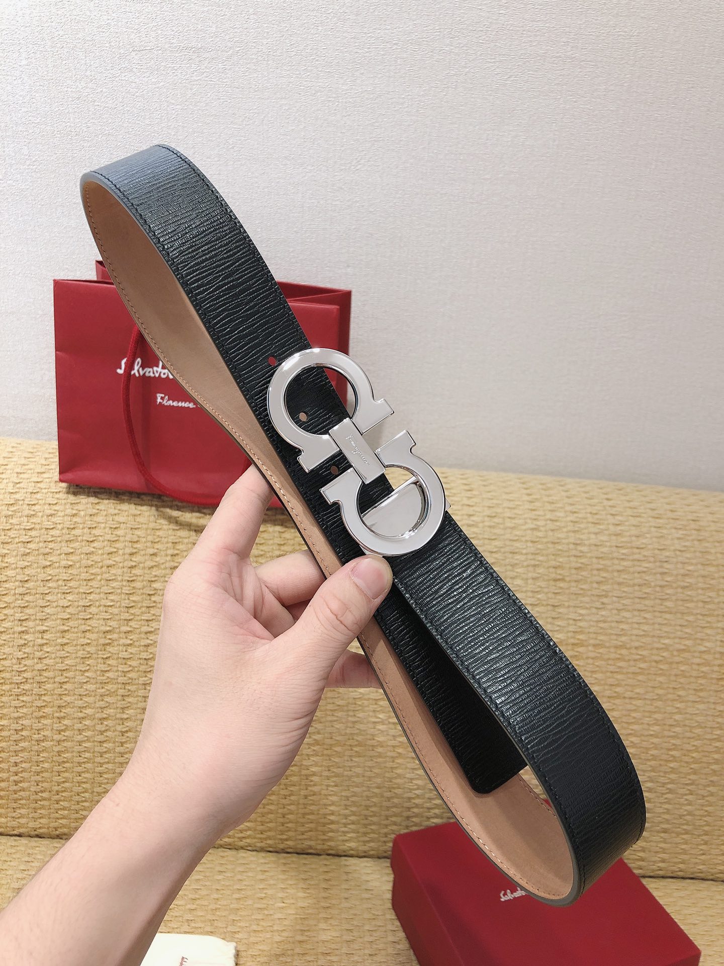 Salvatore Ferragamo Basic Belt Cow Leather M