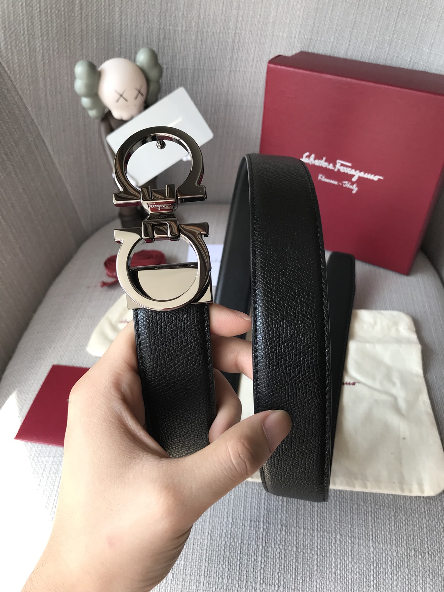 Salvatore Ferragamo Male Basic Belt Cow Leather 13514-m