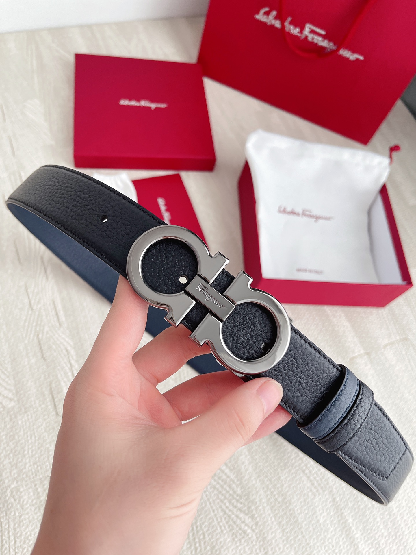 Salvatore Ferragamo Basic Belt Cow Leather