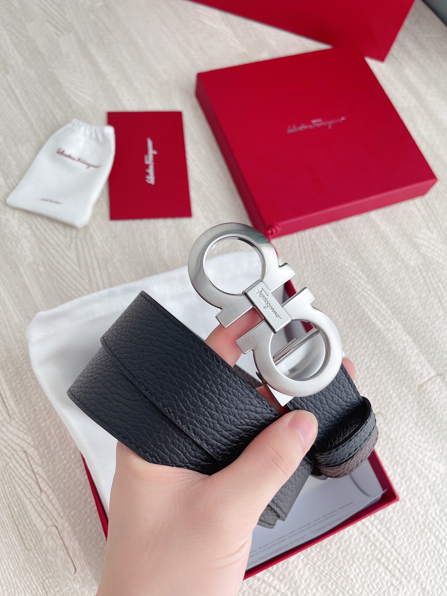 Salvatore Ferragamo Basic Belt Cow Leather