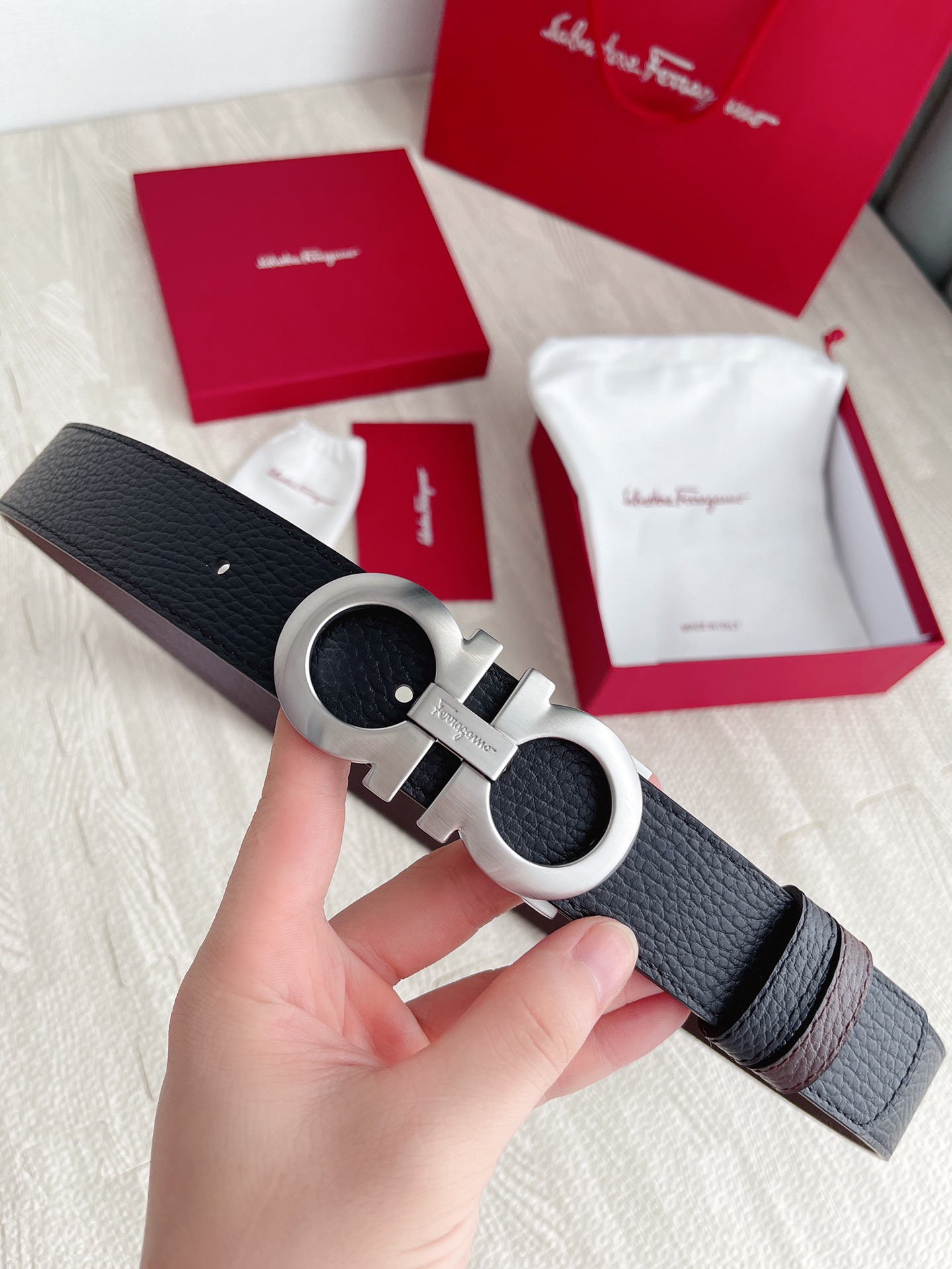 Salvatore Ferragamo Basic Belt Cow Leather