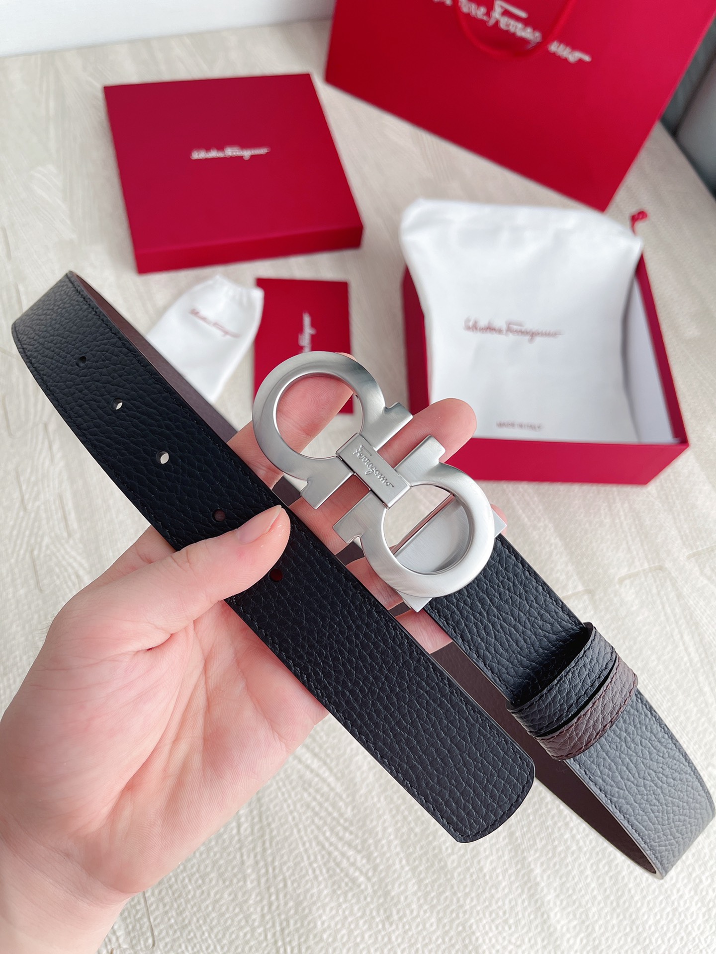 Salvatore Ferragamo Basic Belt Cow Leather