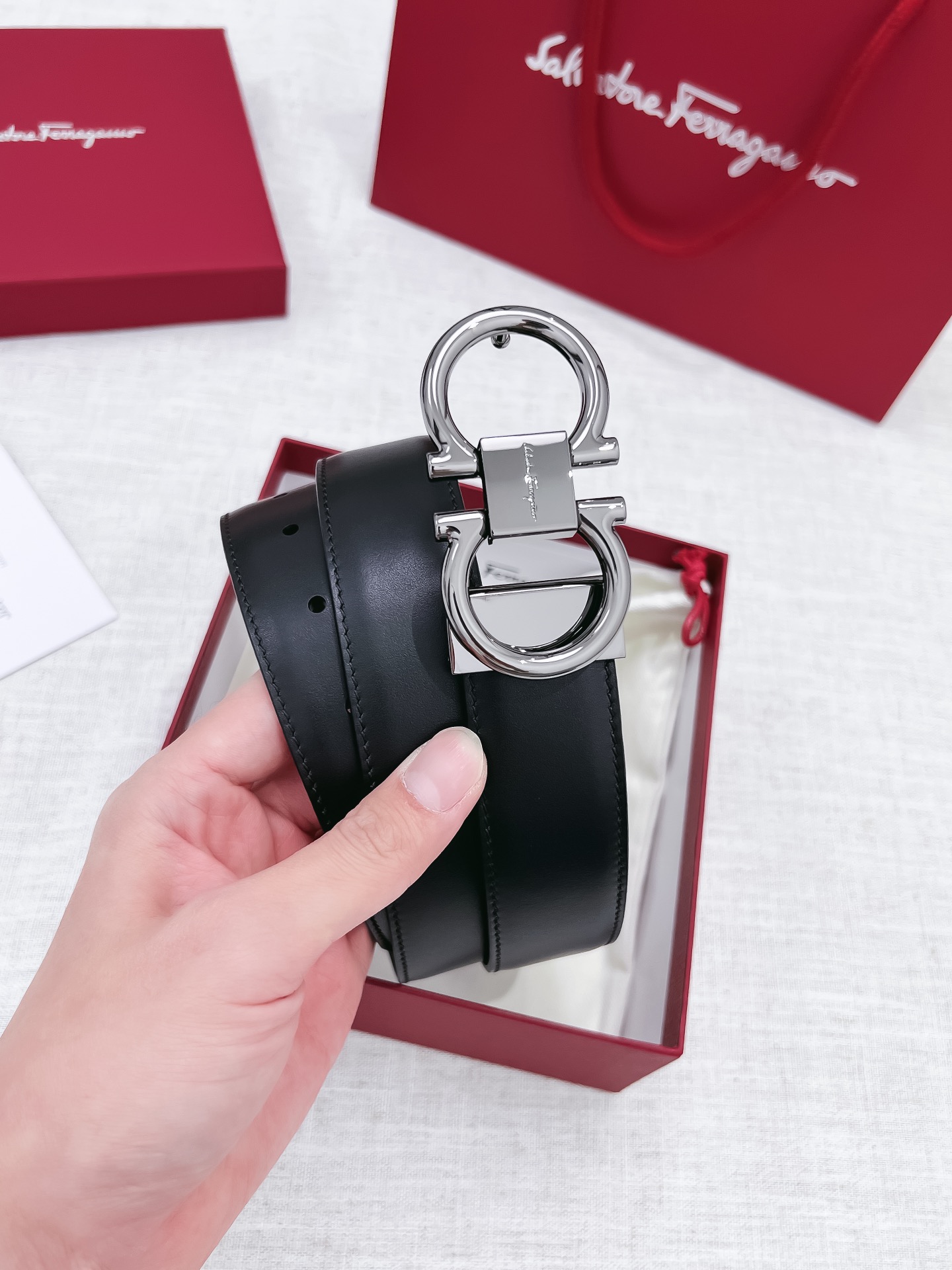 Salvatore Ferragamo Male Basic Belt 35mm-s-m-l