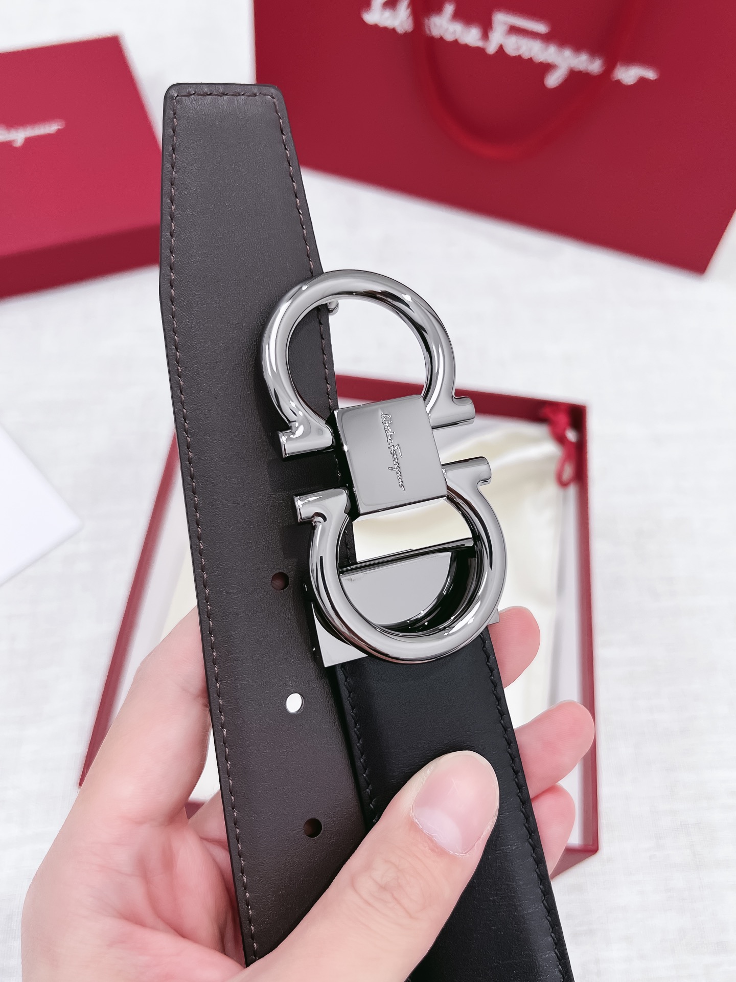 Salvatore Ferragamo Male Basic Belt 35mm-s-m-l