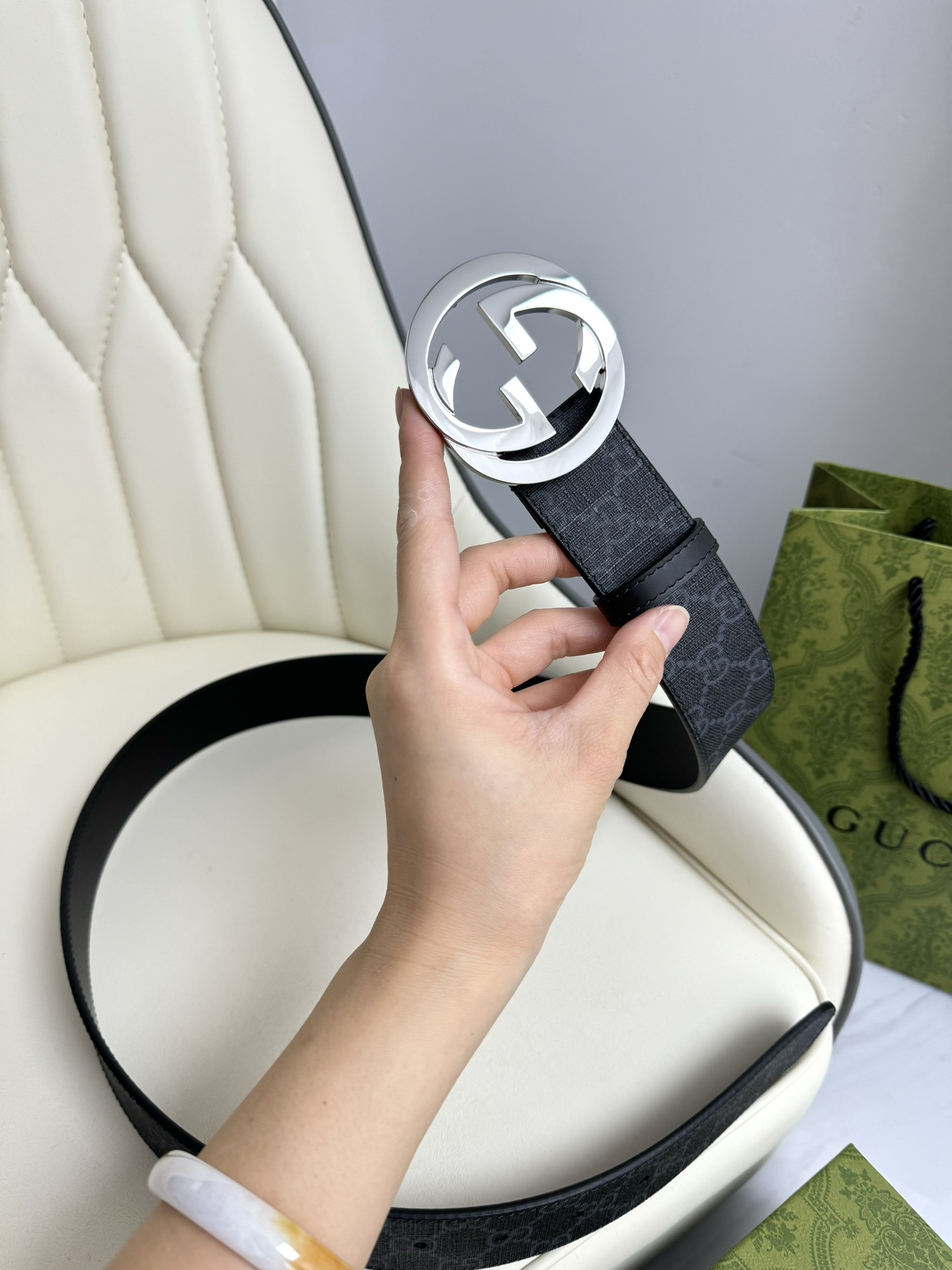 Gucci Male Basic Belt Cow Leather M-l