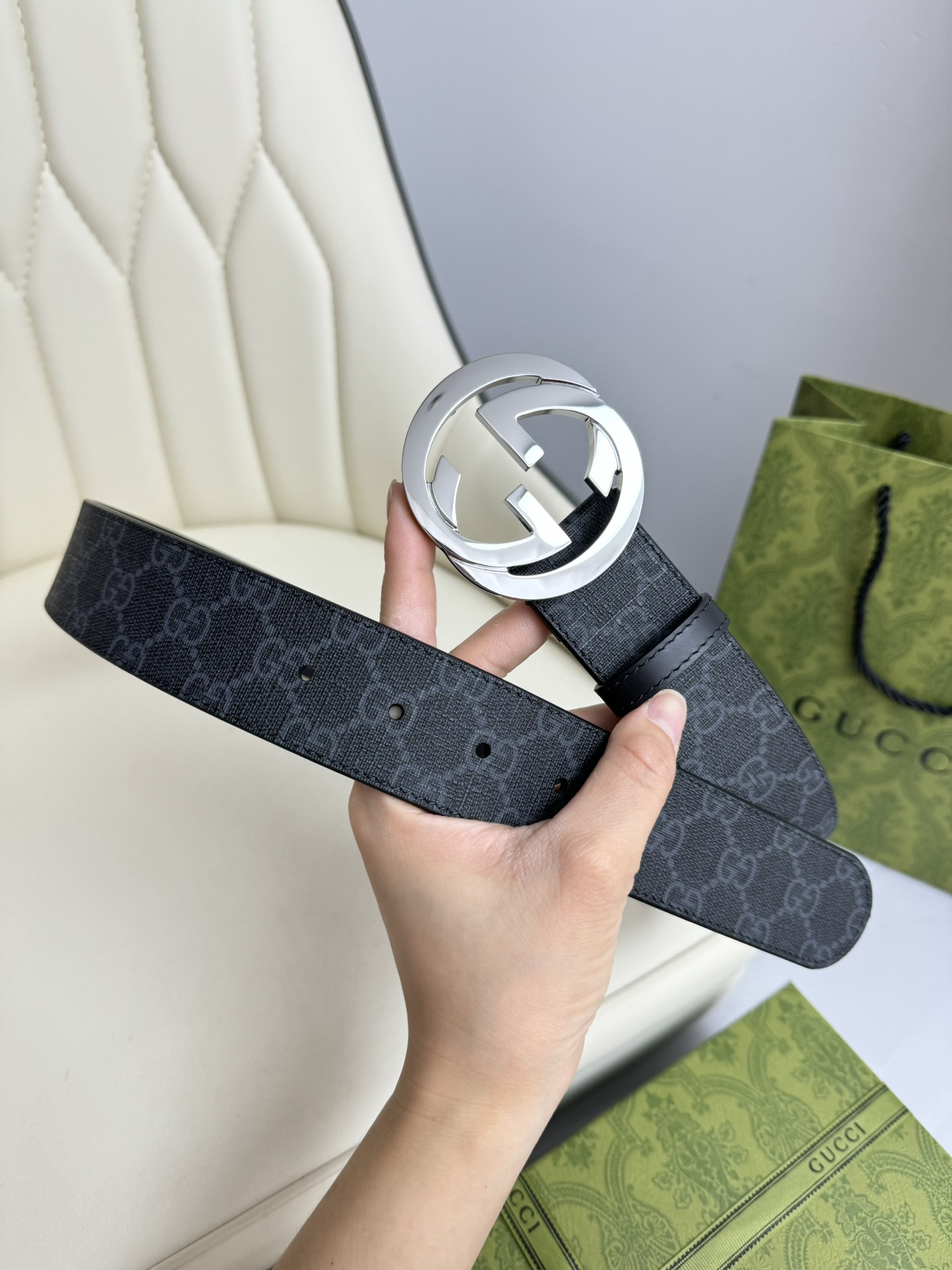 Gucci Male Basic Belt Cow Leather M-l