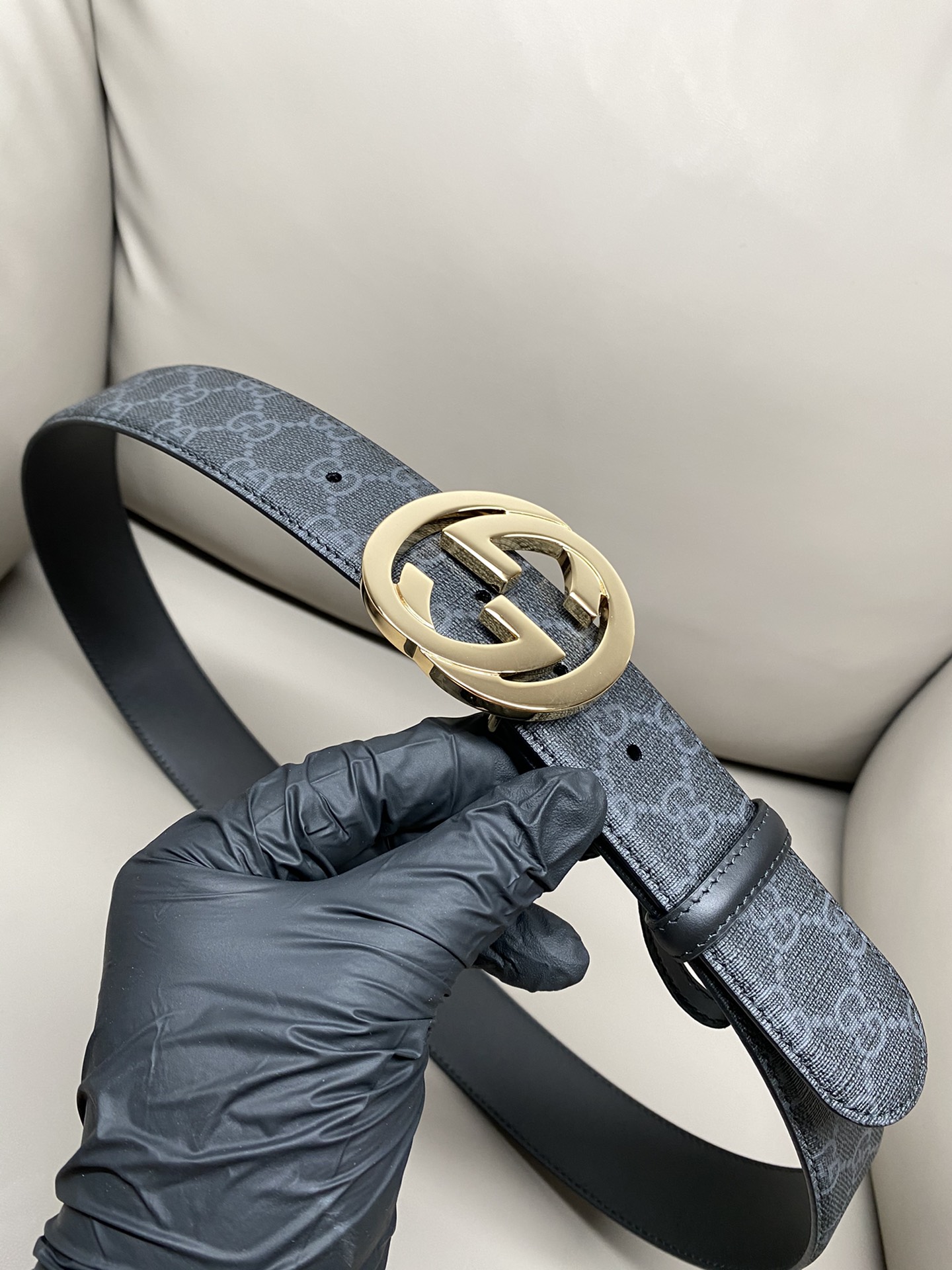 Gucci Male Canvas Belt Canvas S-m