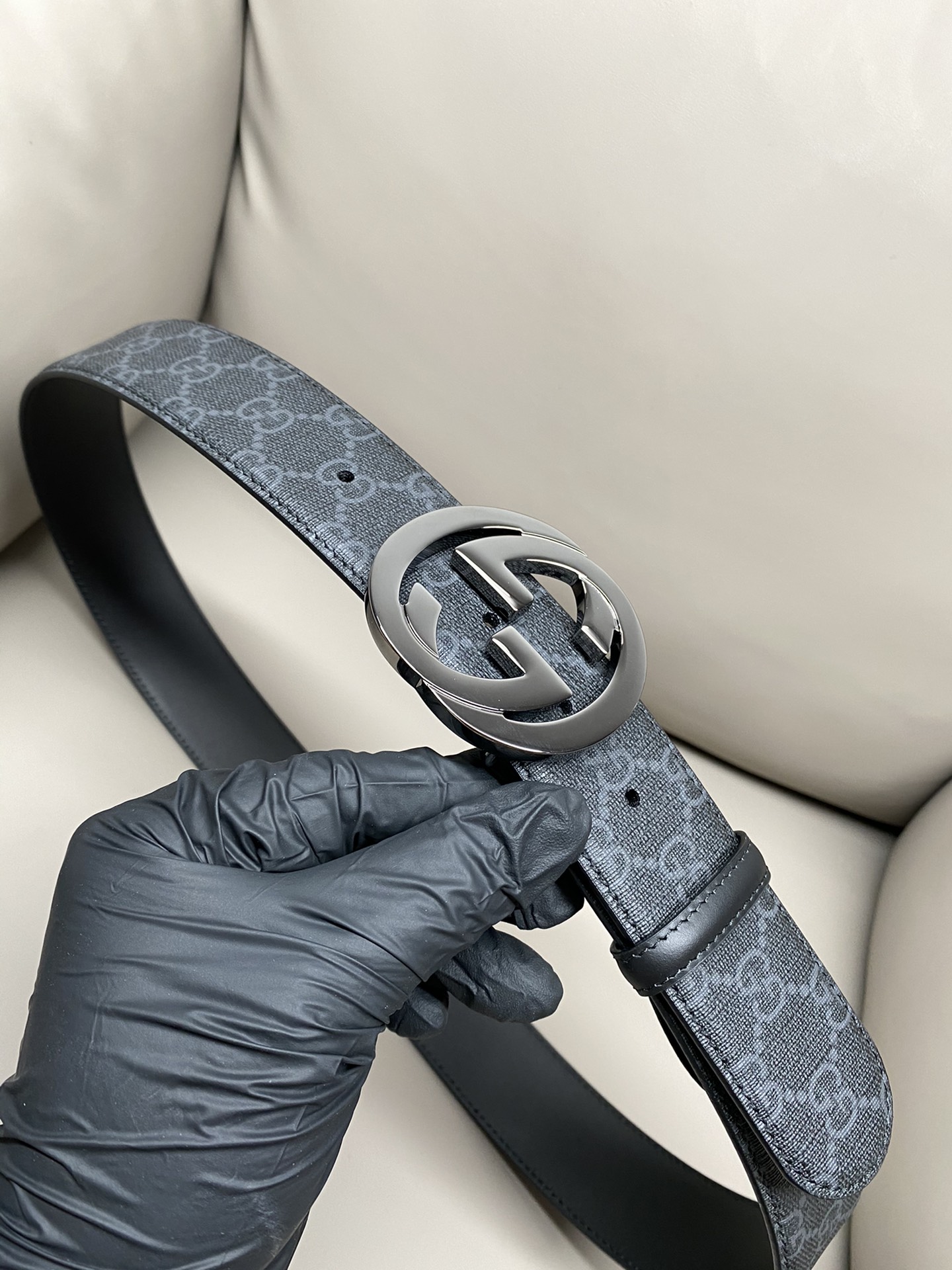 Gucci Male Canvas Belt Canvas S-m