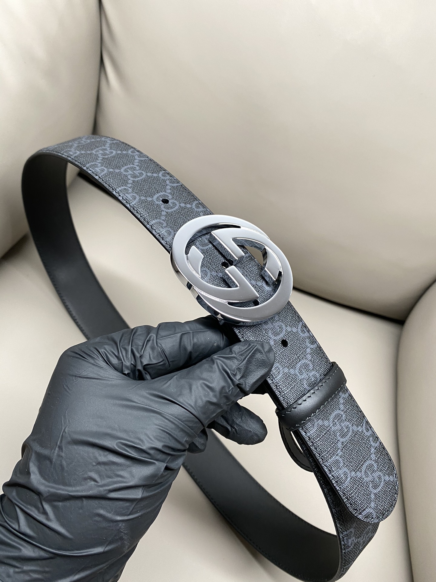 Gucci Male Canvas Belt Canvas S-m