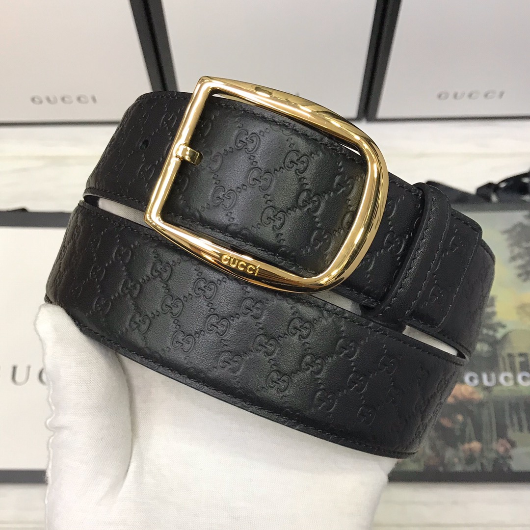 Gucci Male Pin Buckle Belt Cow Leather Black M