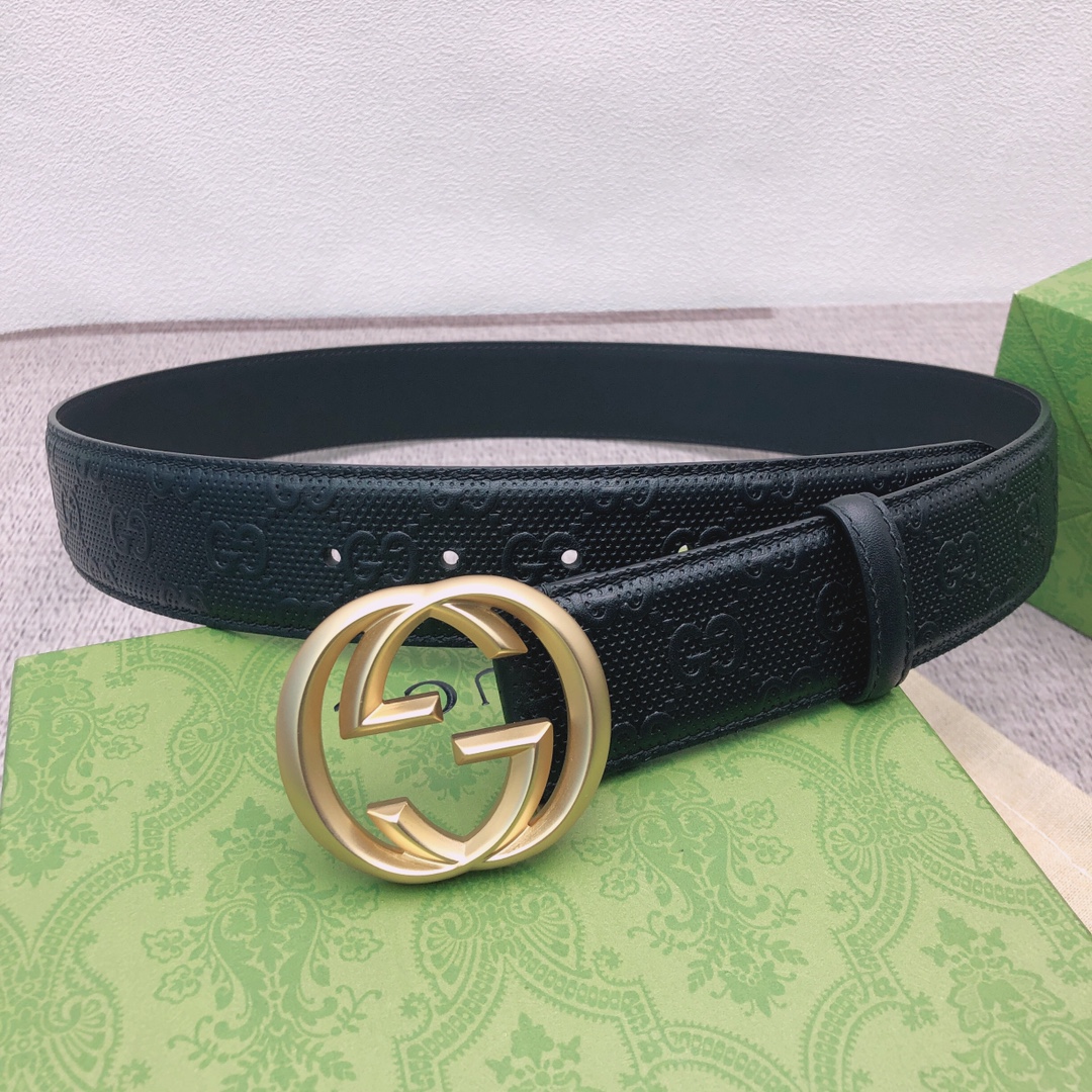 Gucci Male Leather Belt Top Grain Leather