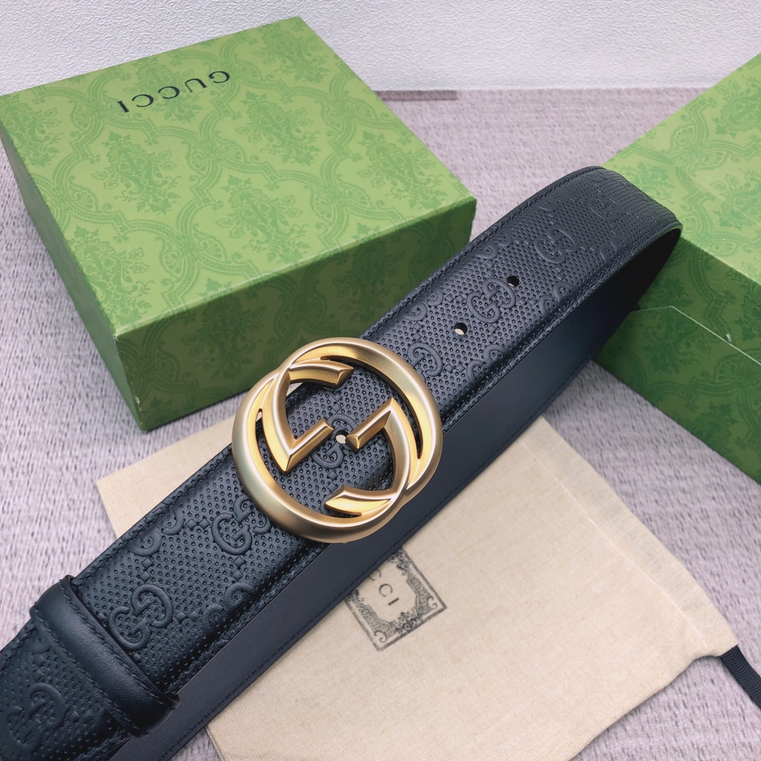 Gucci Male Leather Belt Top Grain Leather