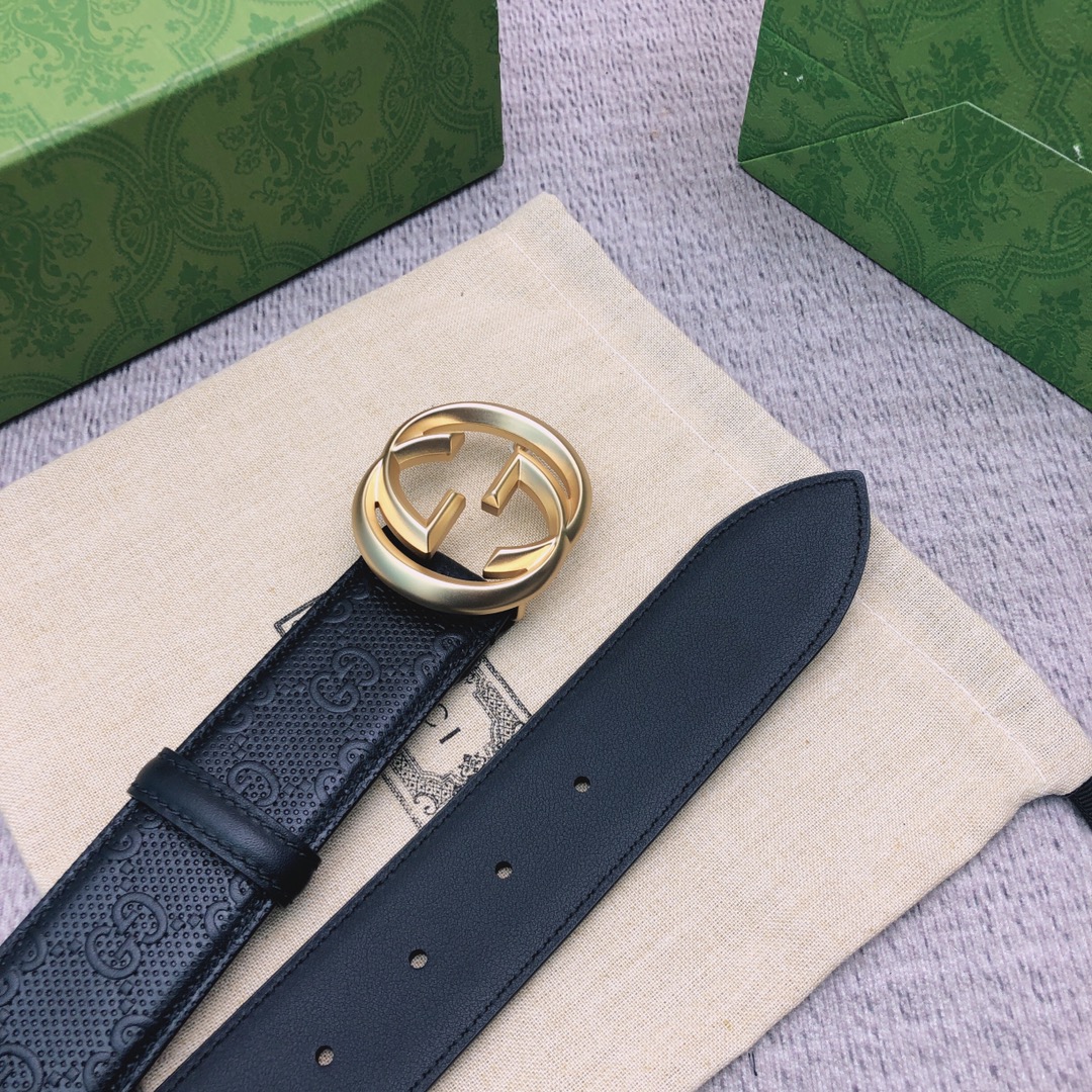 Gucci Male Leather Belt Top Grain Leather