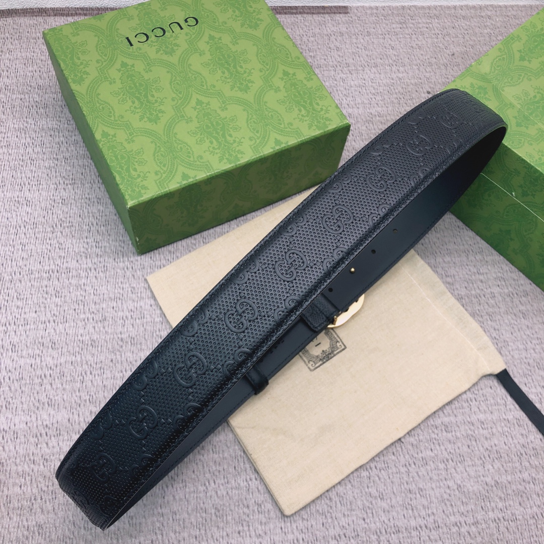 Gucci Male Leather Belt Top Grain Leather