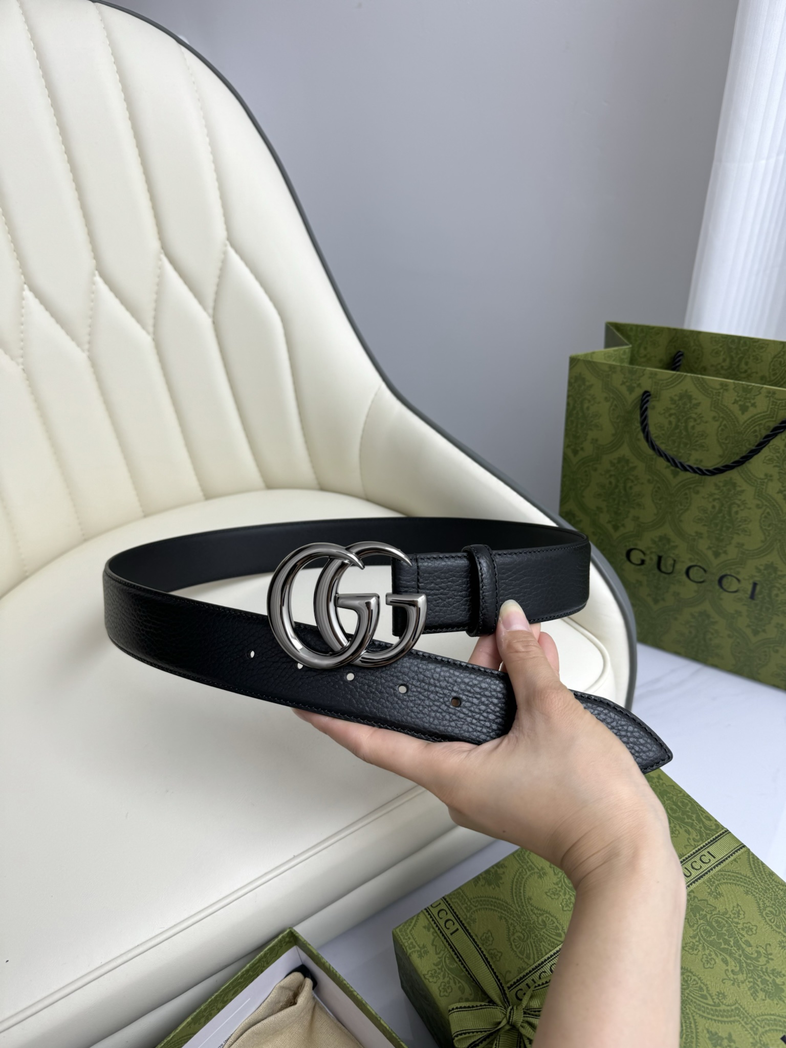 Gucci Male Basic Belt Cow Leather M