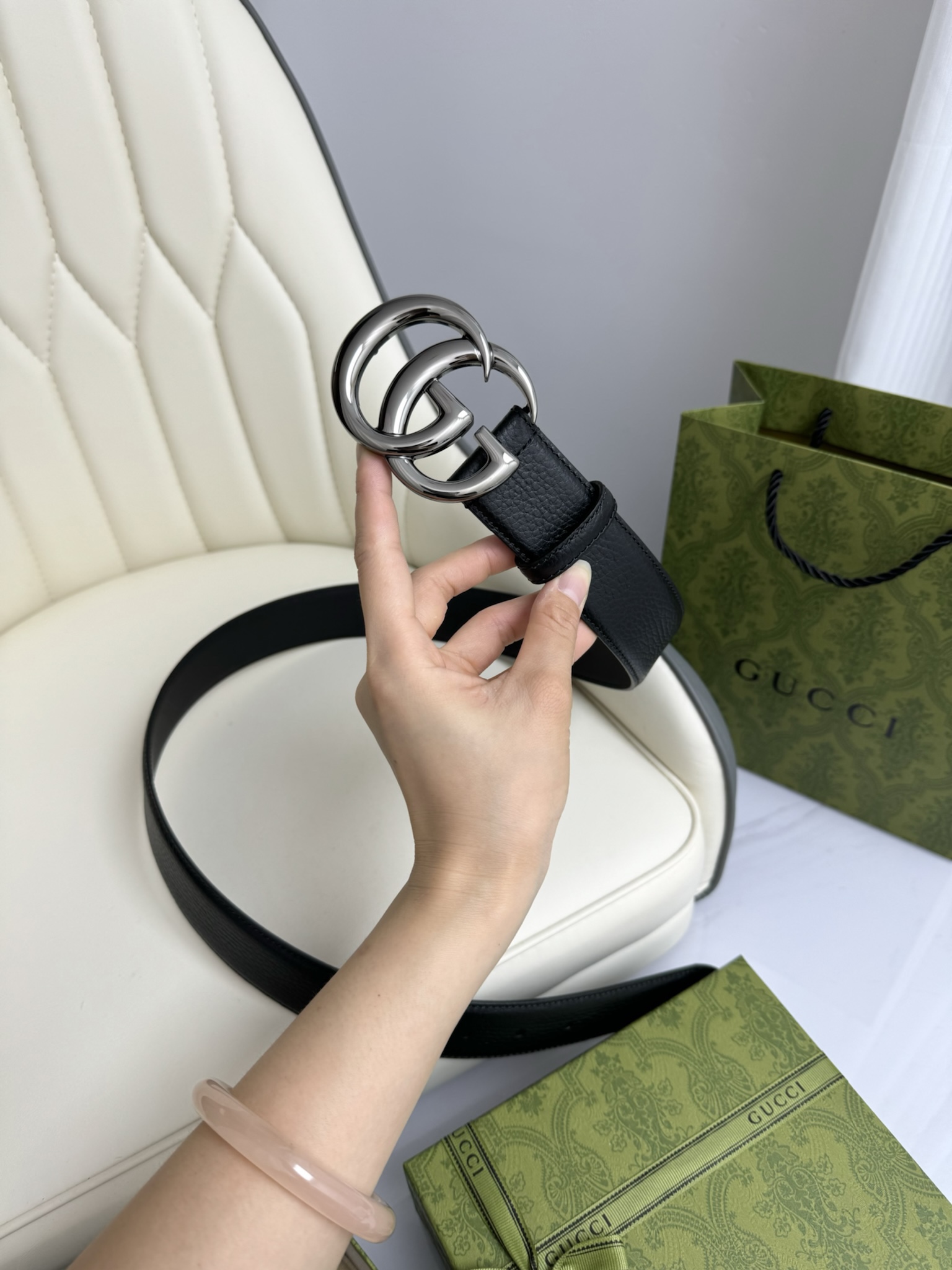 Gucci Male Basic Belt Cow Leather M