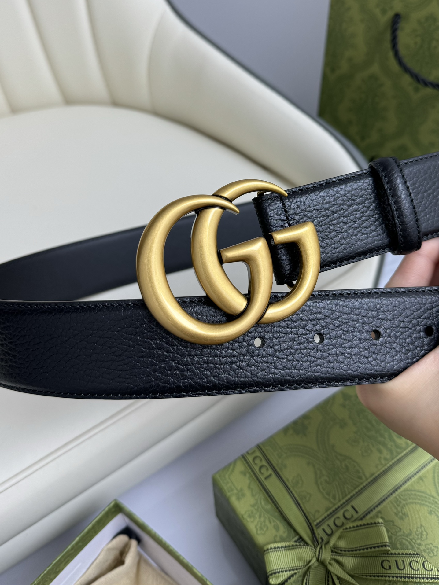 Gucci Male Basic Belt Cow Leather M