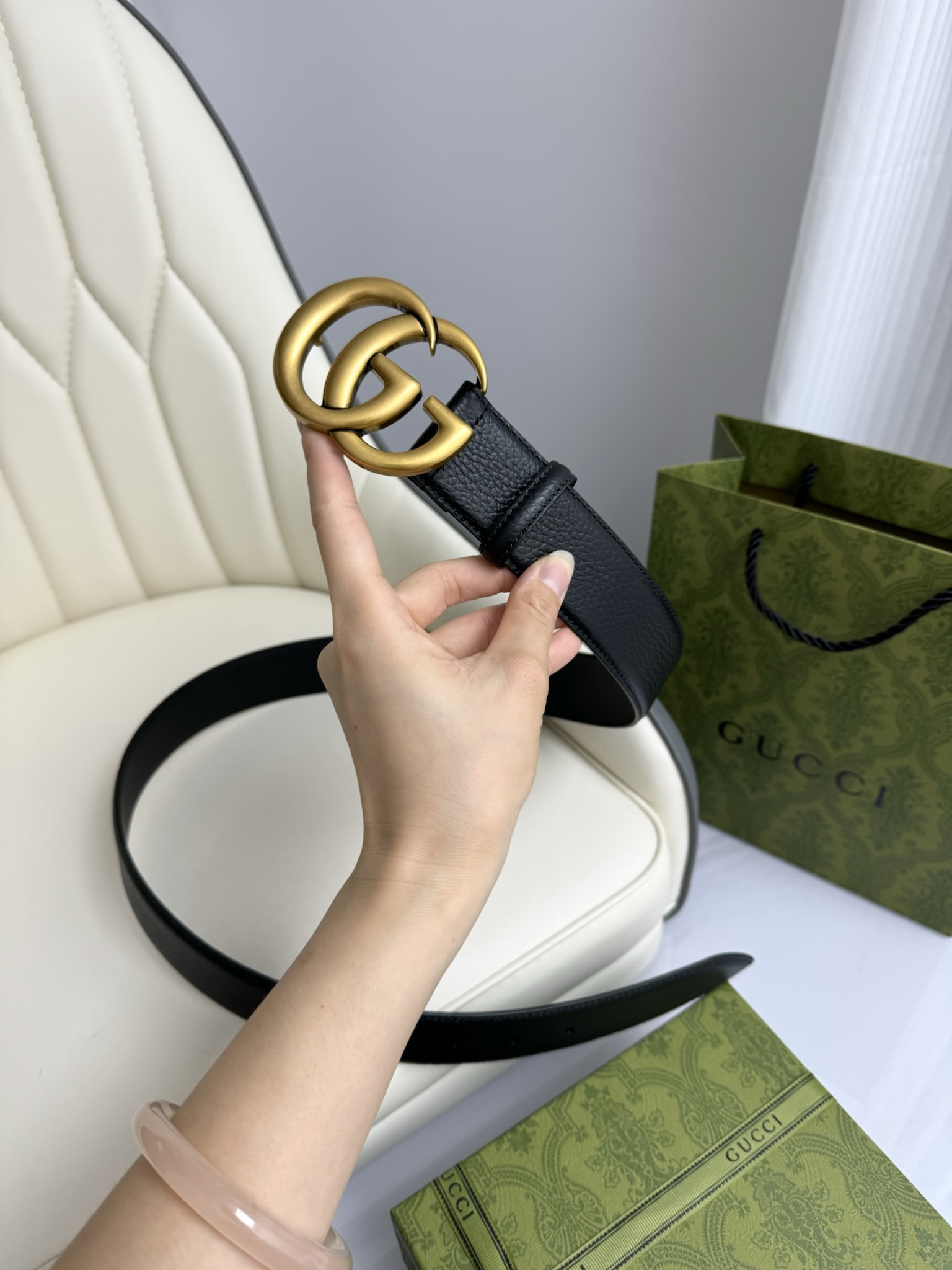 Gucci Male Basic Belt Cow Leather M