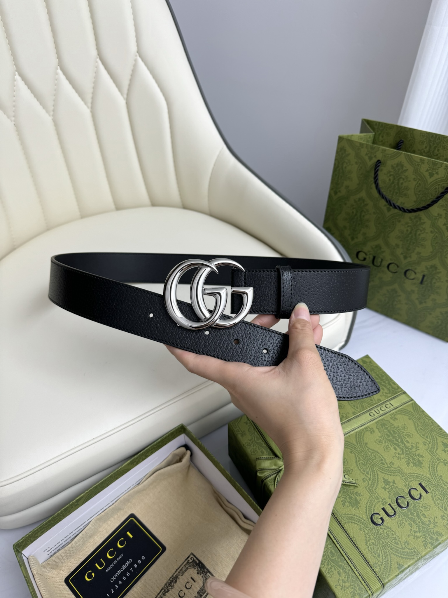 Gucci Male Basic Belt Cow Leather M