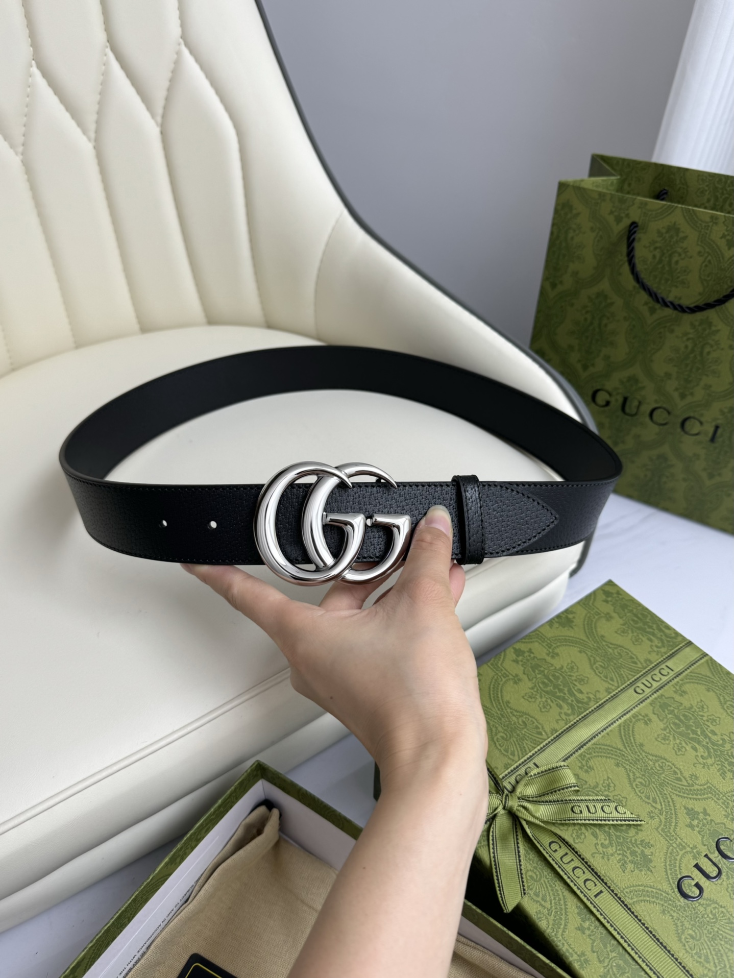 Gucci Male Basic Belt Cow Leather M